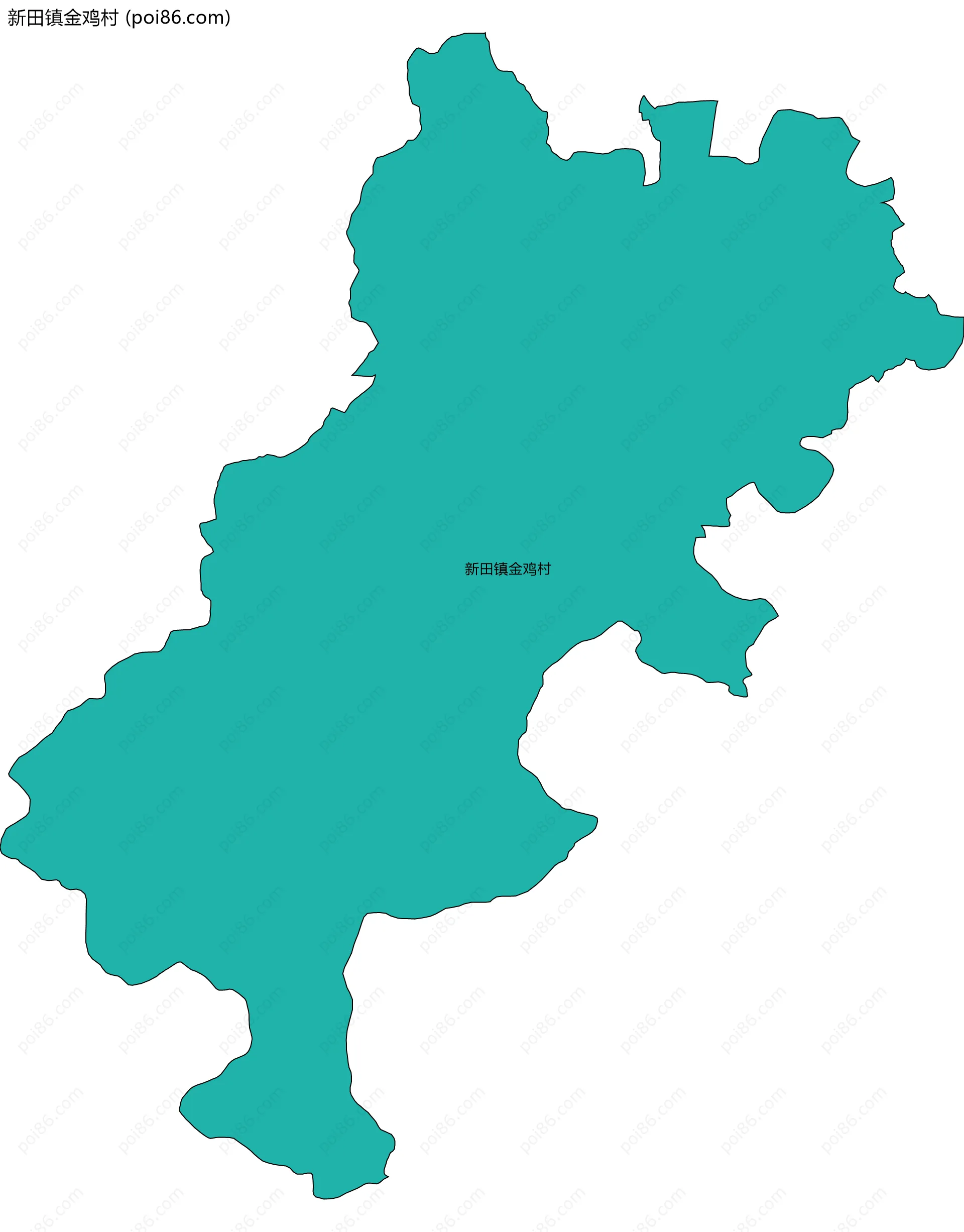 新田镇金鸡村边界地图