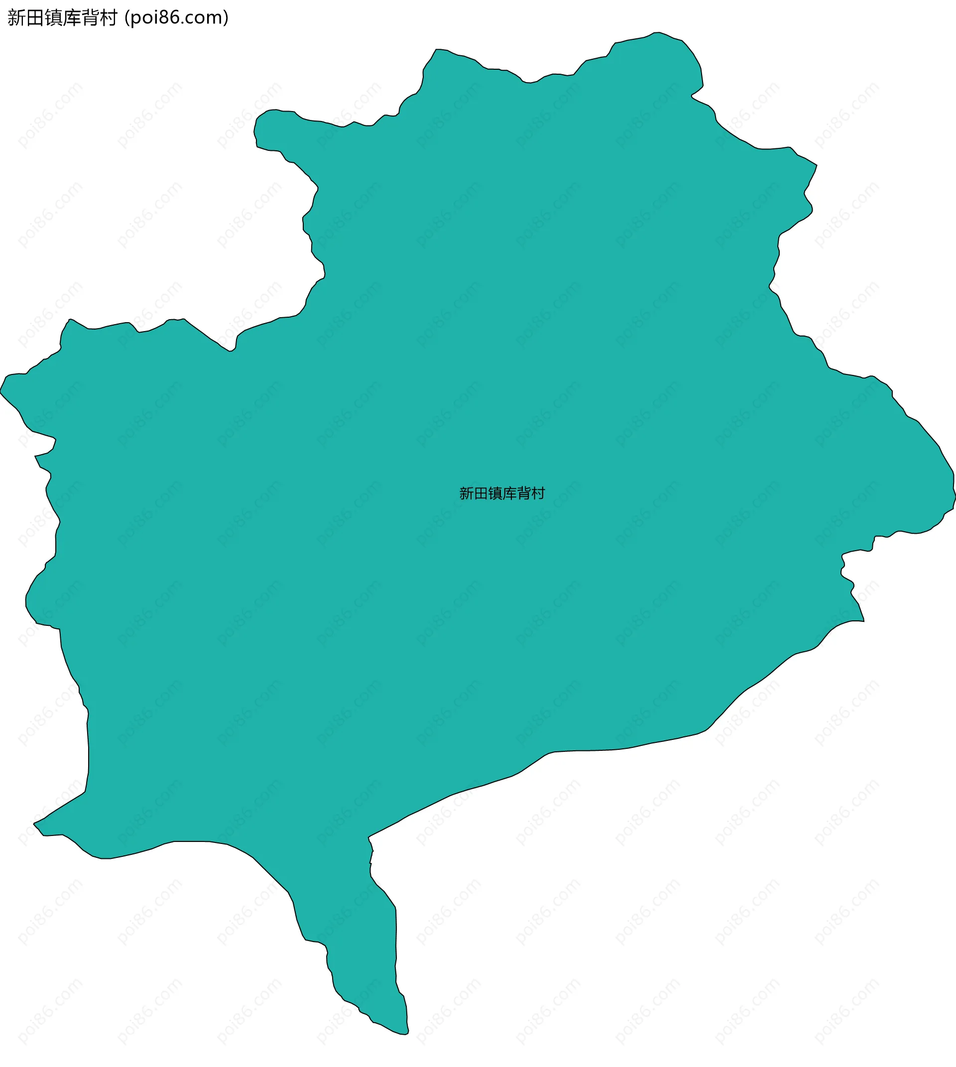 新田镇库背村边界地图