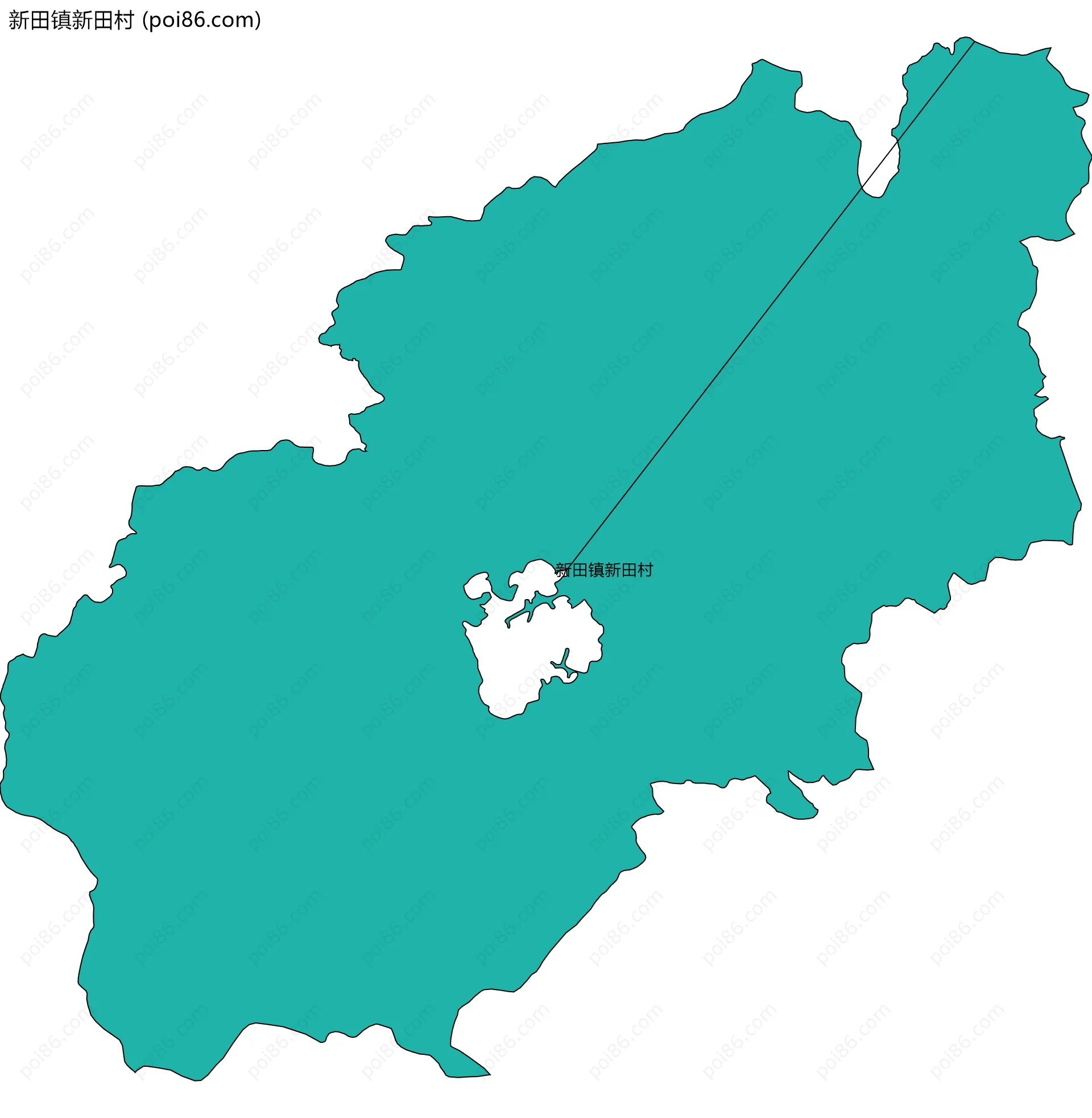 新田镇新田村边界地图