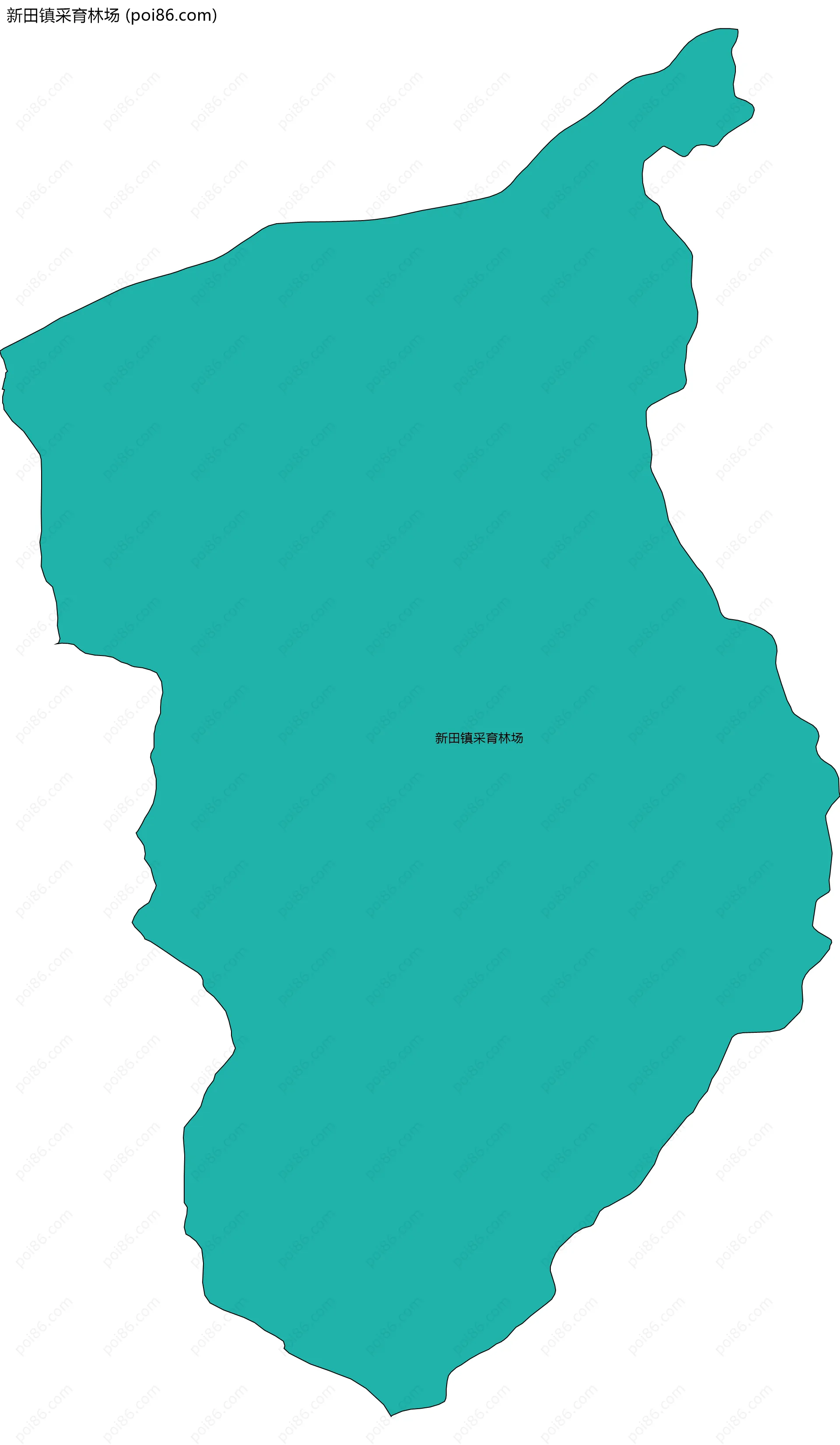 新田镇采育林场边界地图