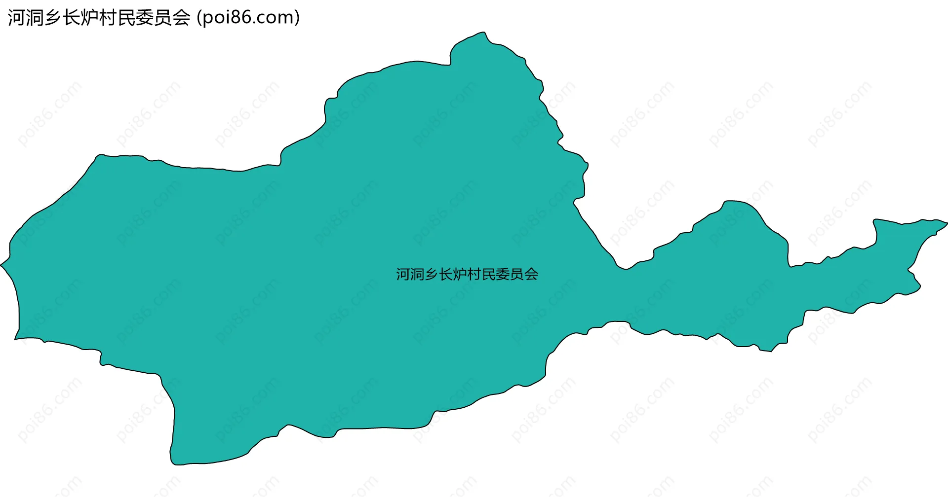 河洞乡长炉村民委员会边界地图