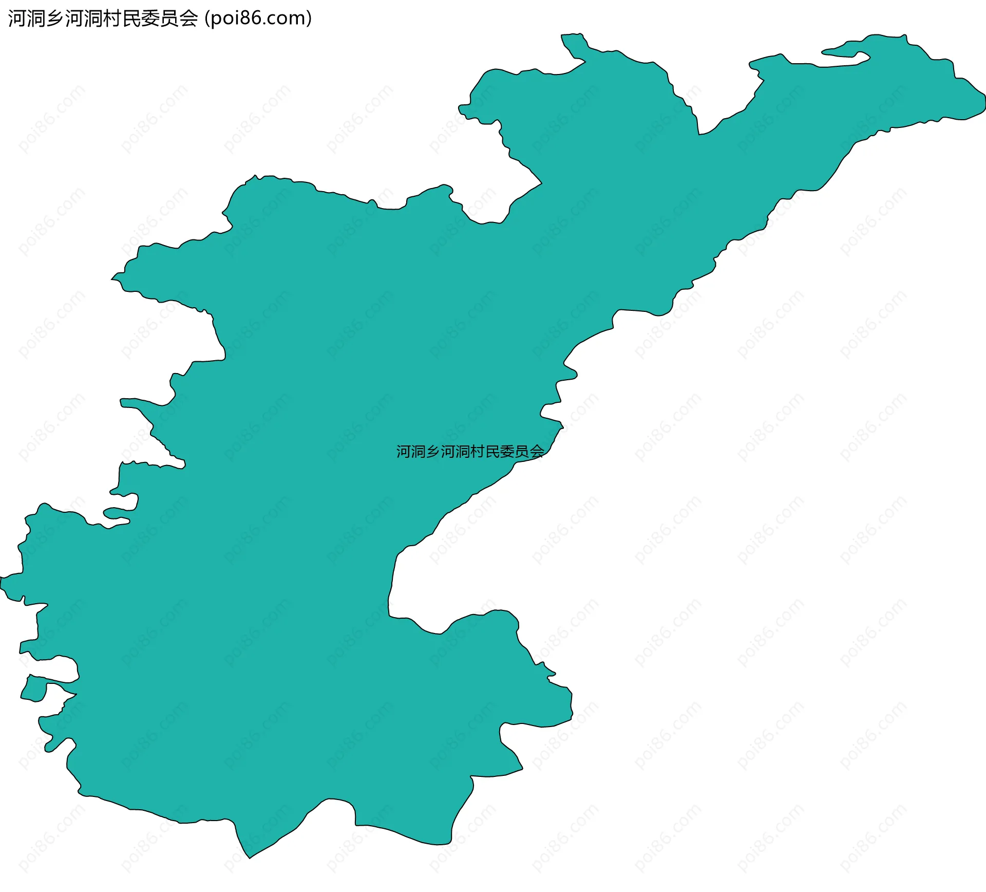 河洞乡河洞村民委员会边界地图