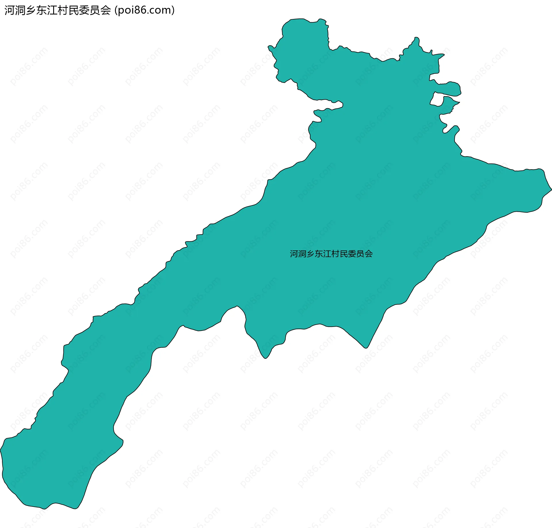 河洞乡东江村民委员会边界地图