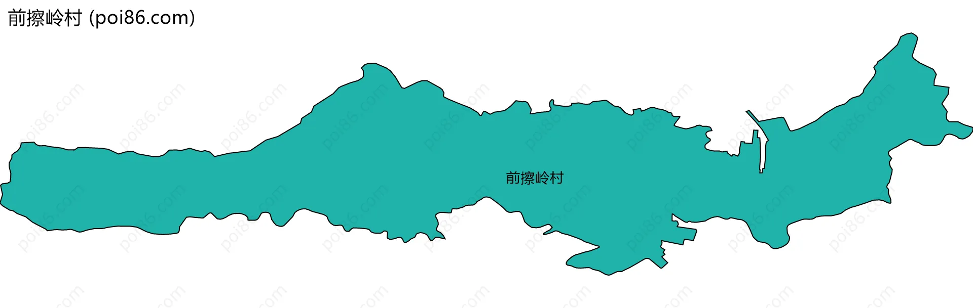 前擦岭村边界地图