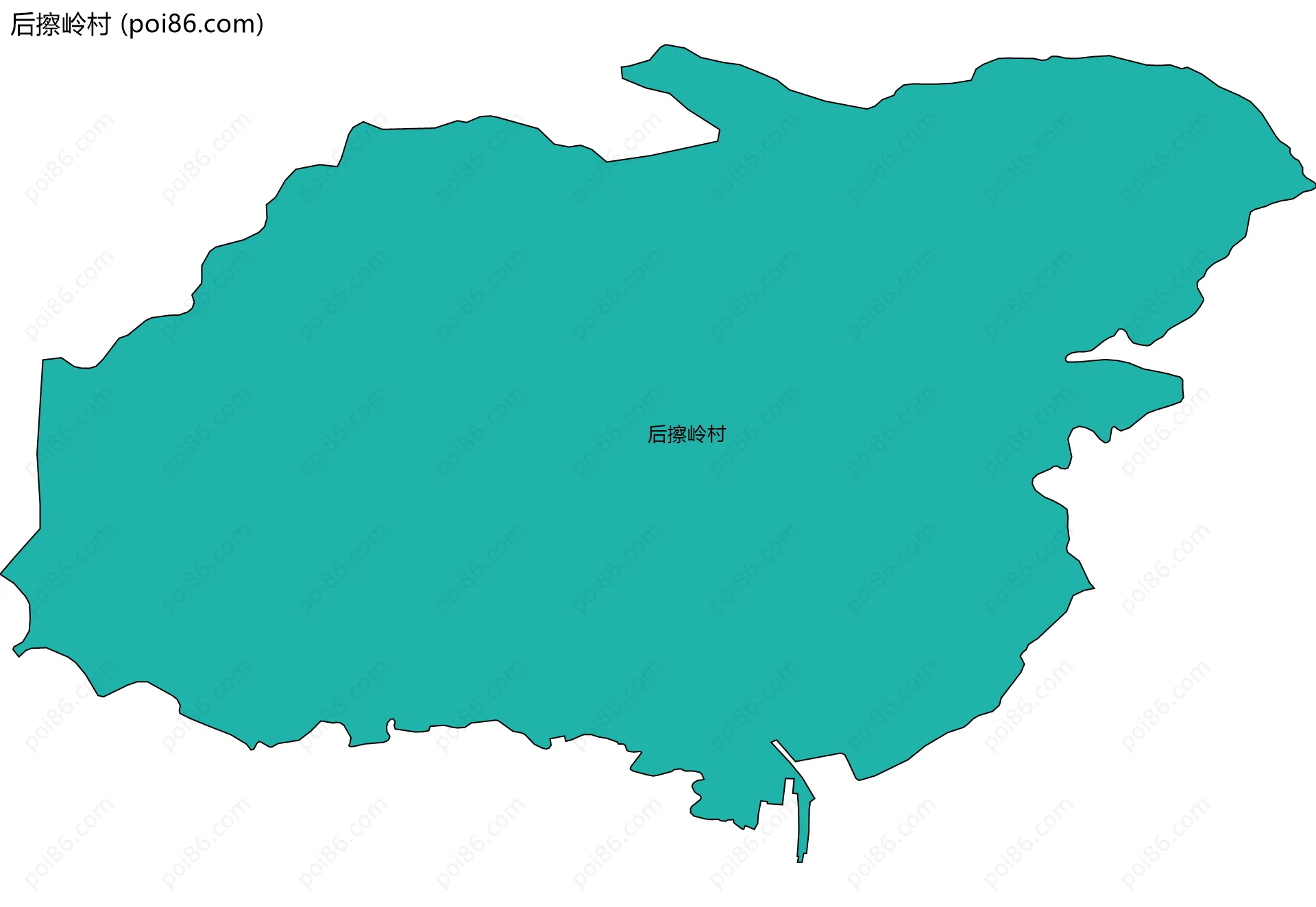 后擦岭村边界地图