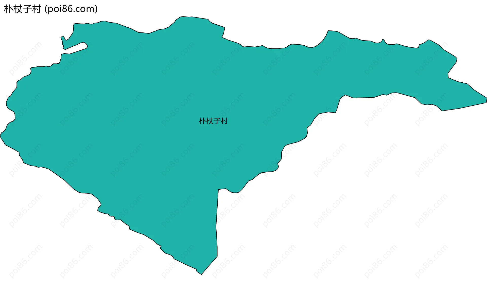 朴杖子村边界地图