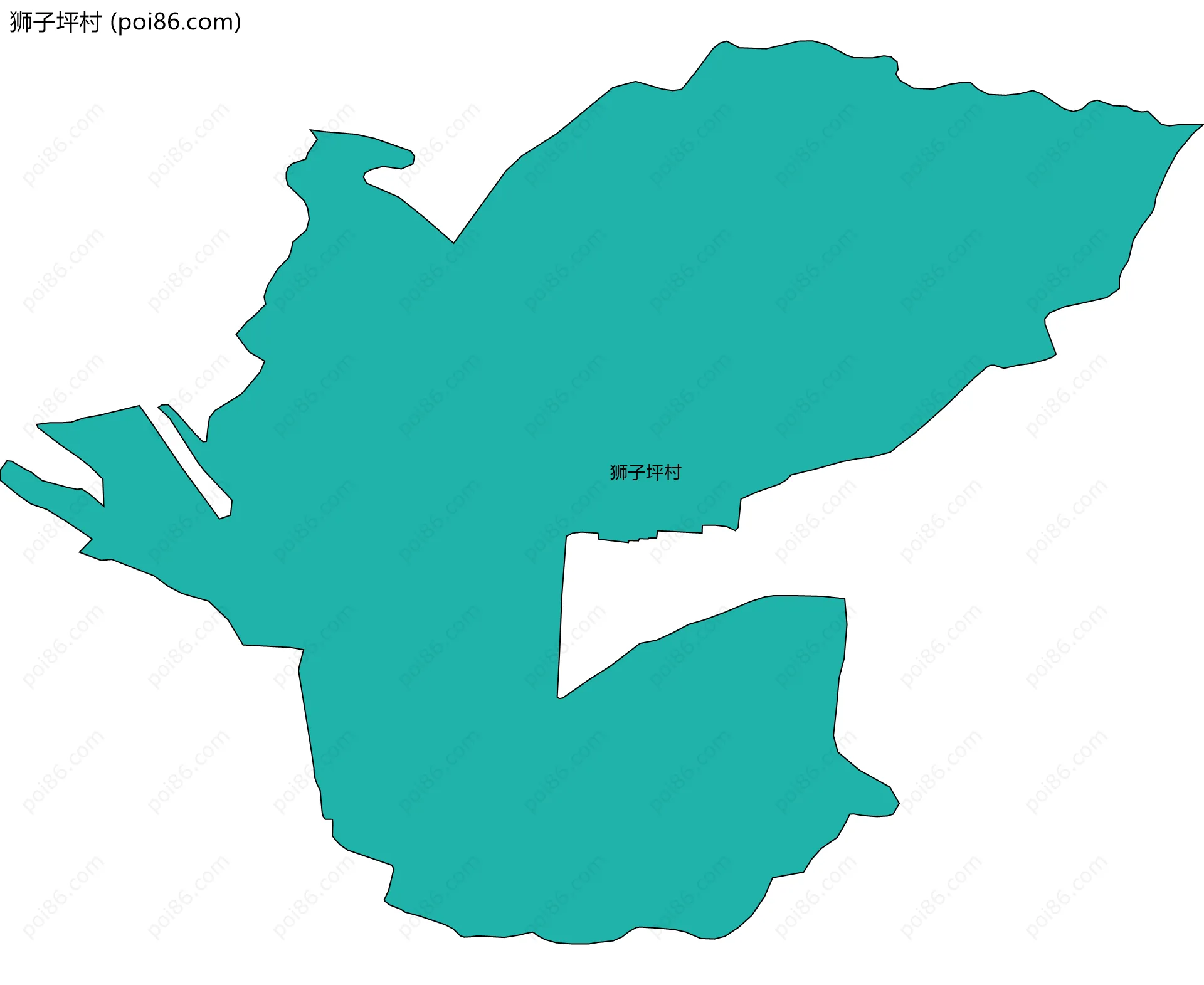 狮子坪村边界地图