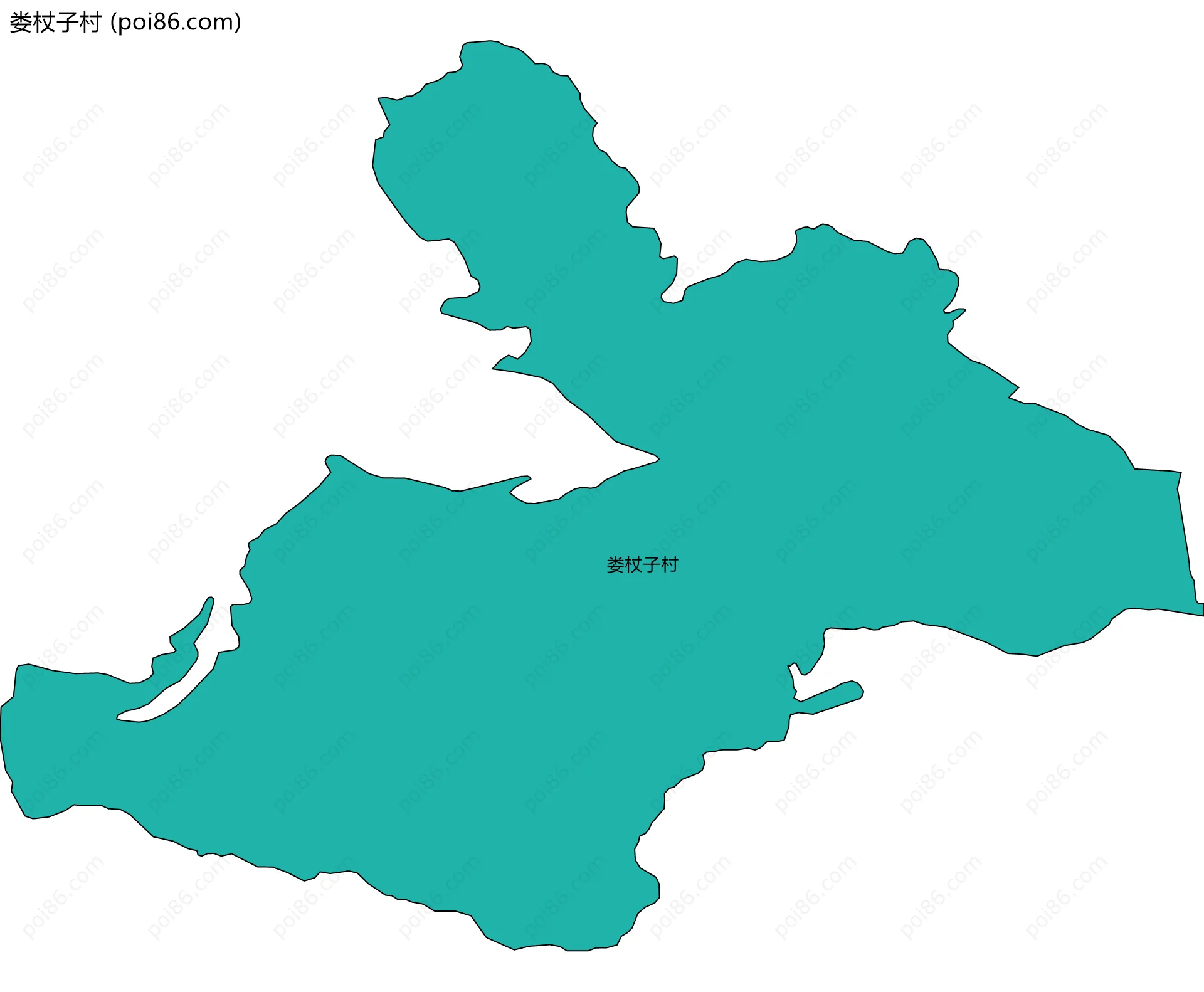 娄杖子村边界地图