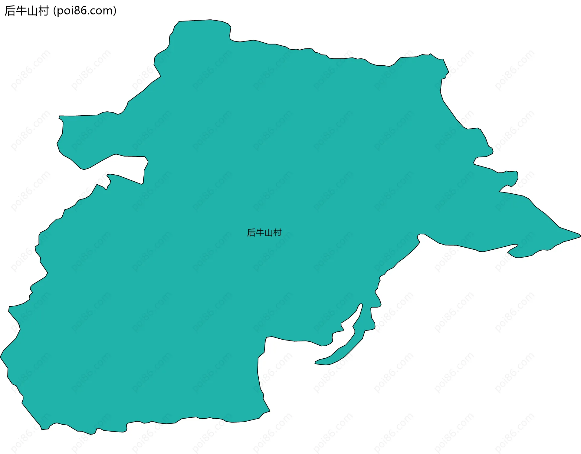 后牛山村边界地图