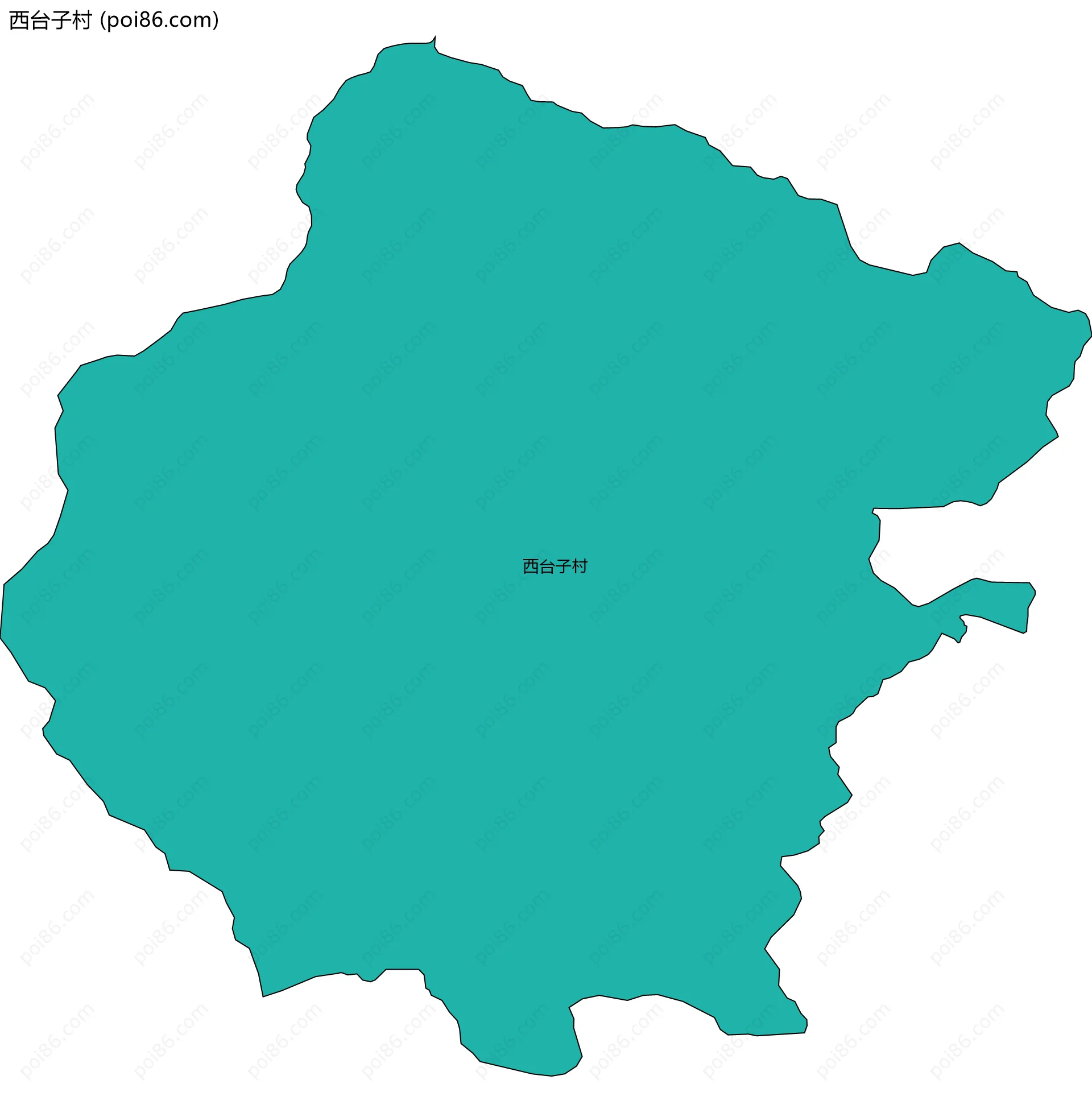 西台子村边界地图