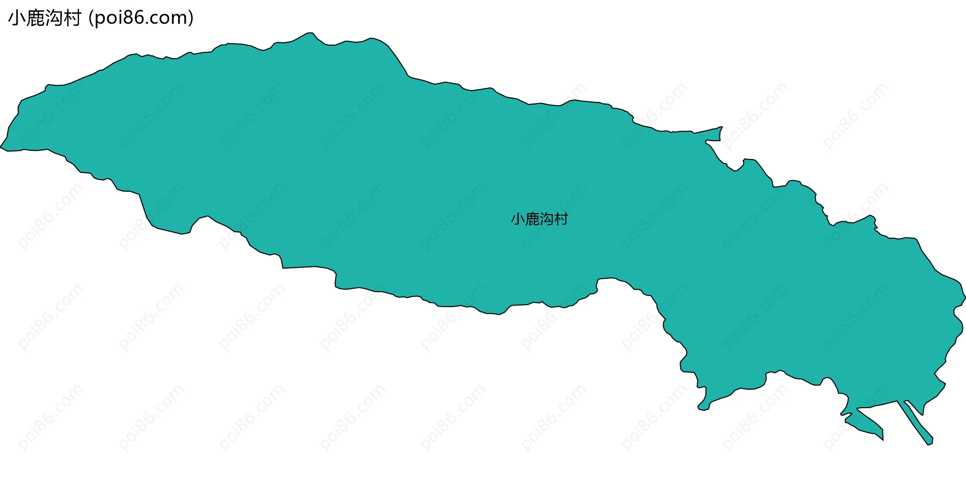 小鹿沟村边界地图