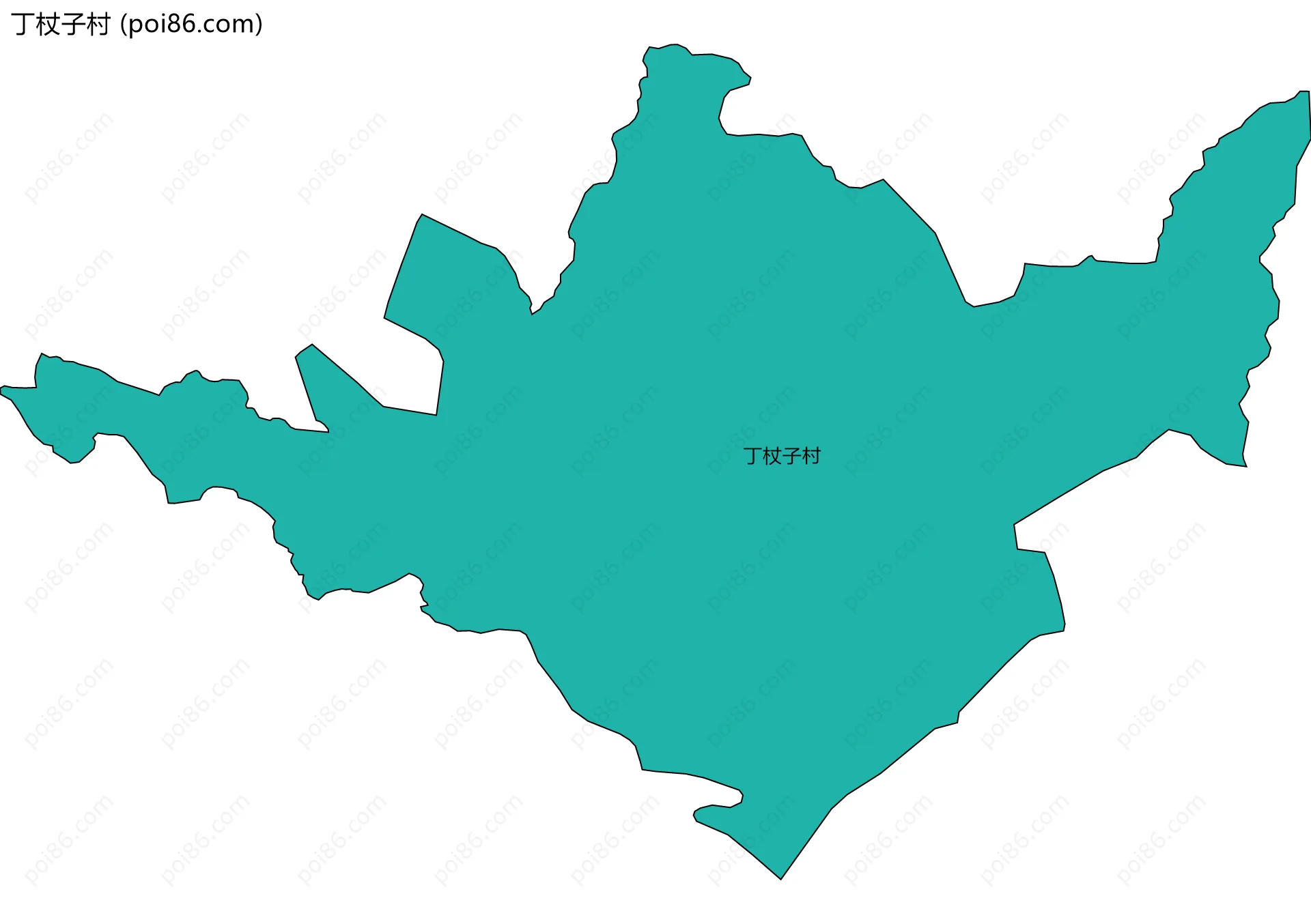 丁杖子村边界地图