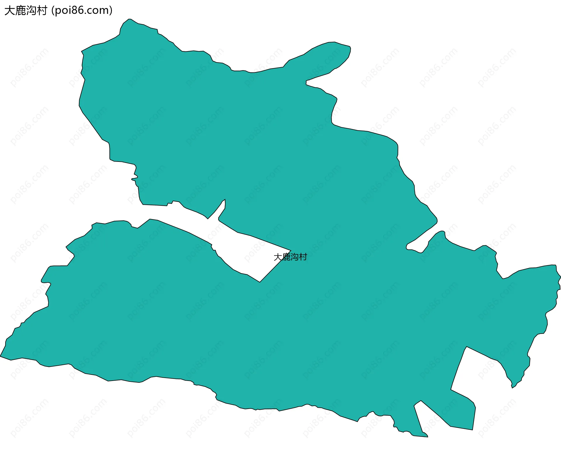 大鹿沟村边界地图
