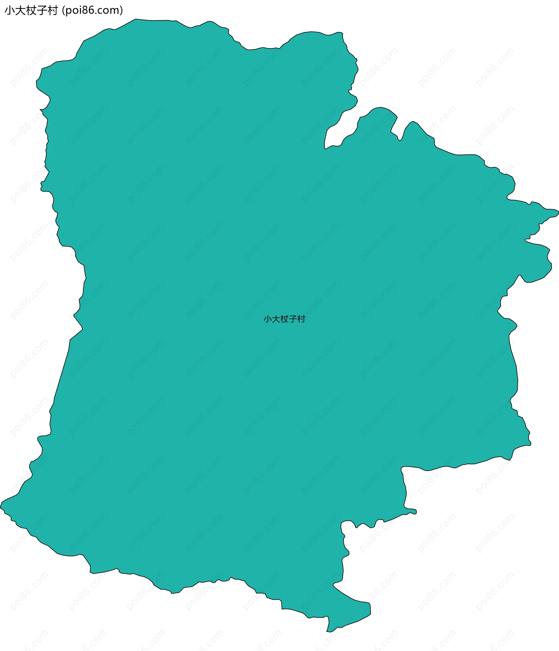 小大杖子村边界地图