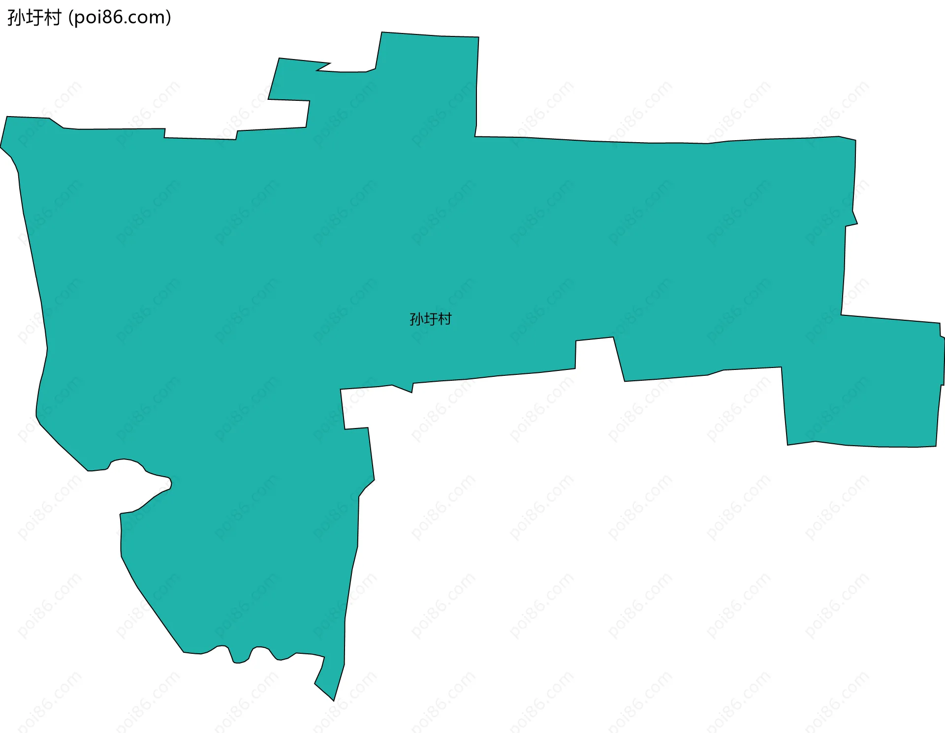 孙圩村边界地图