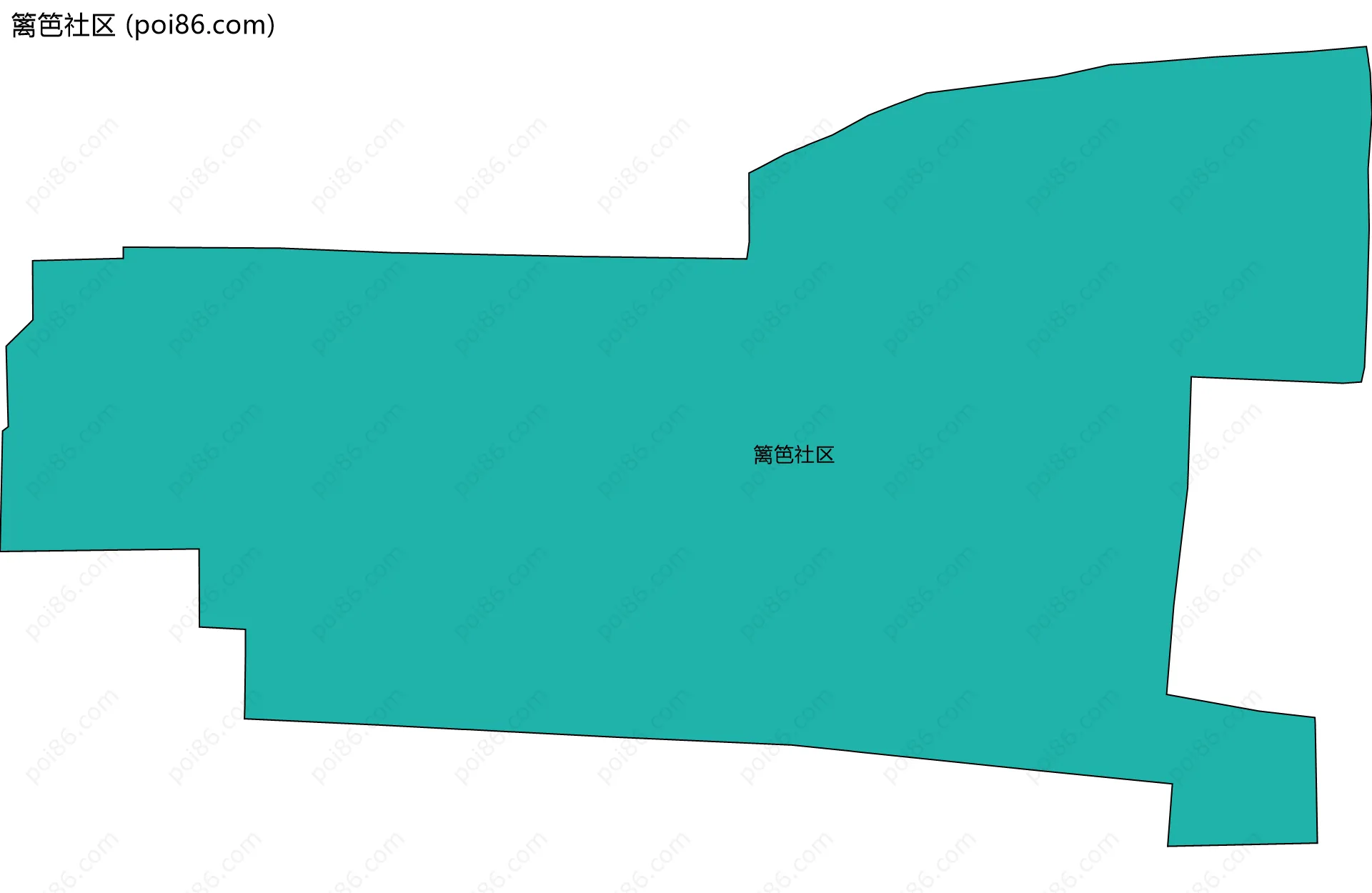 篱笆社区边界地图