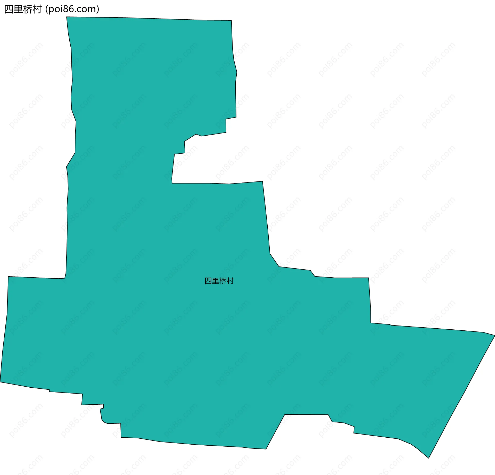 四里桥村边界地图