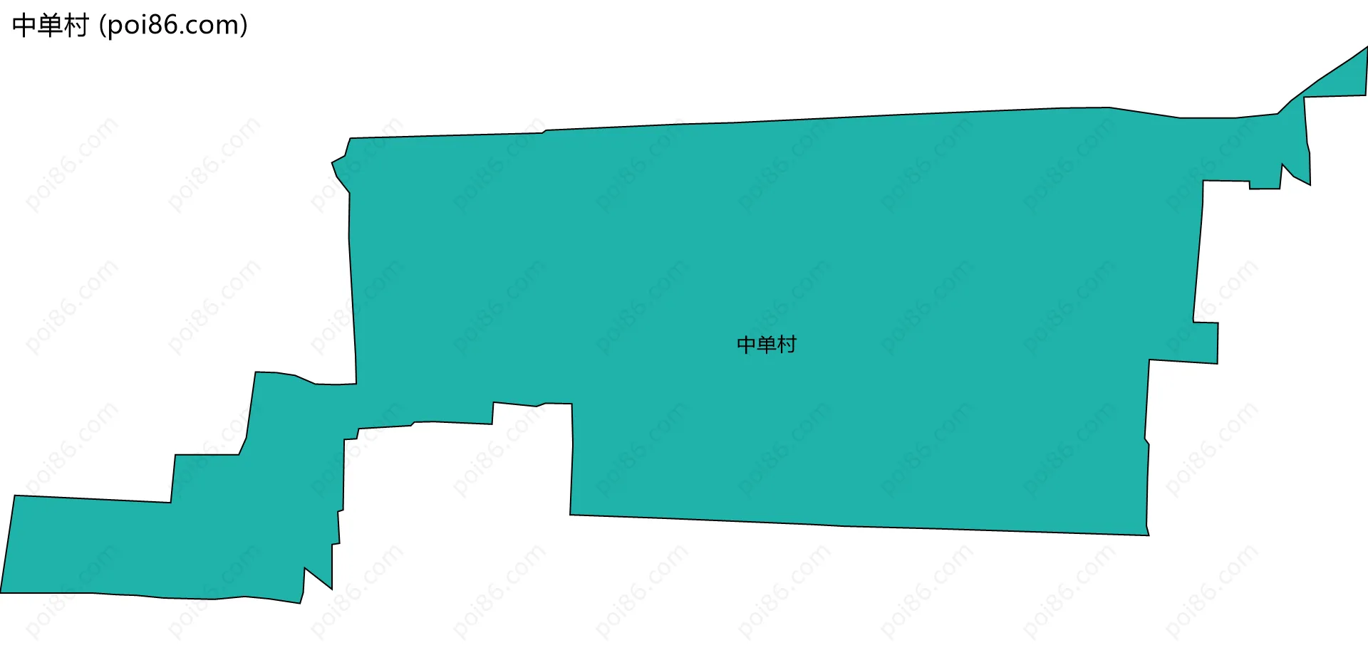 中单村边界地图