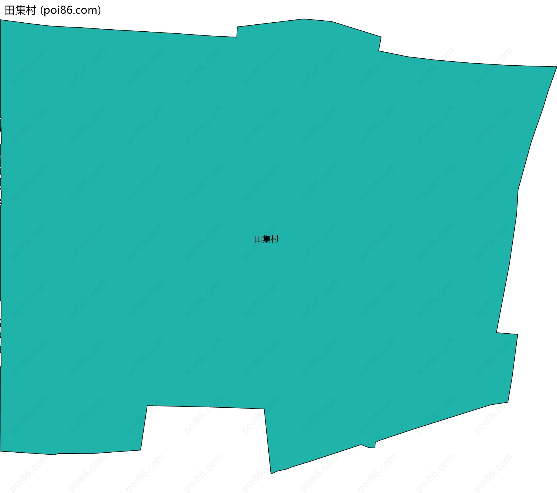 田集村边界地图