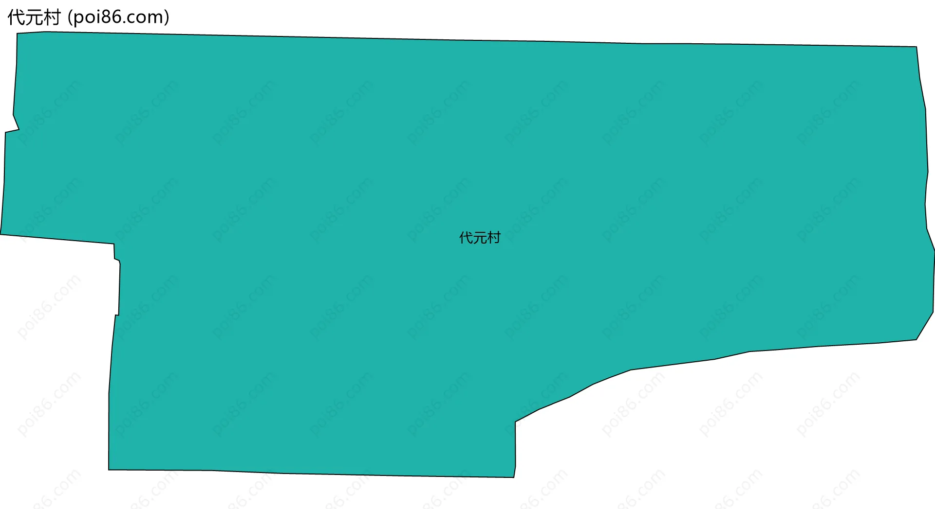 代元村边界地图