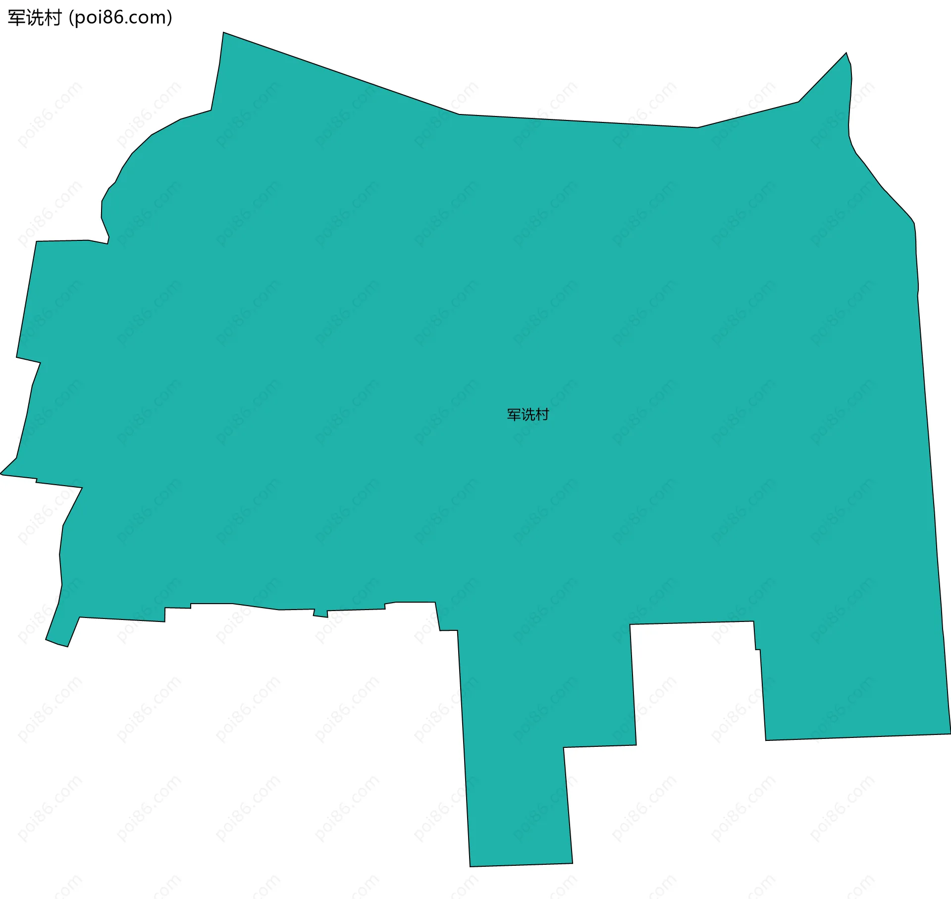 军诜村边界地图