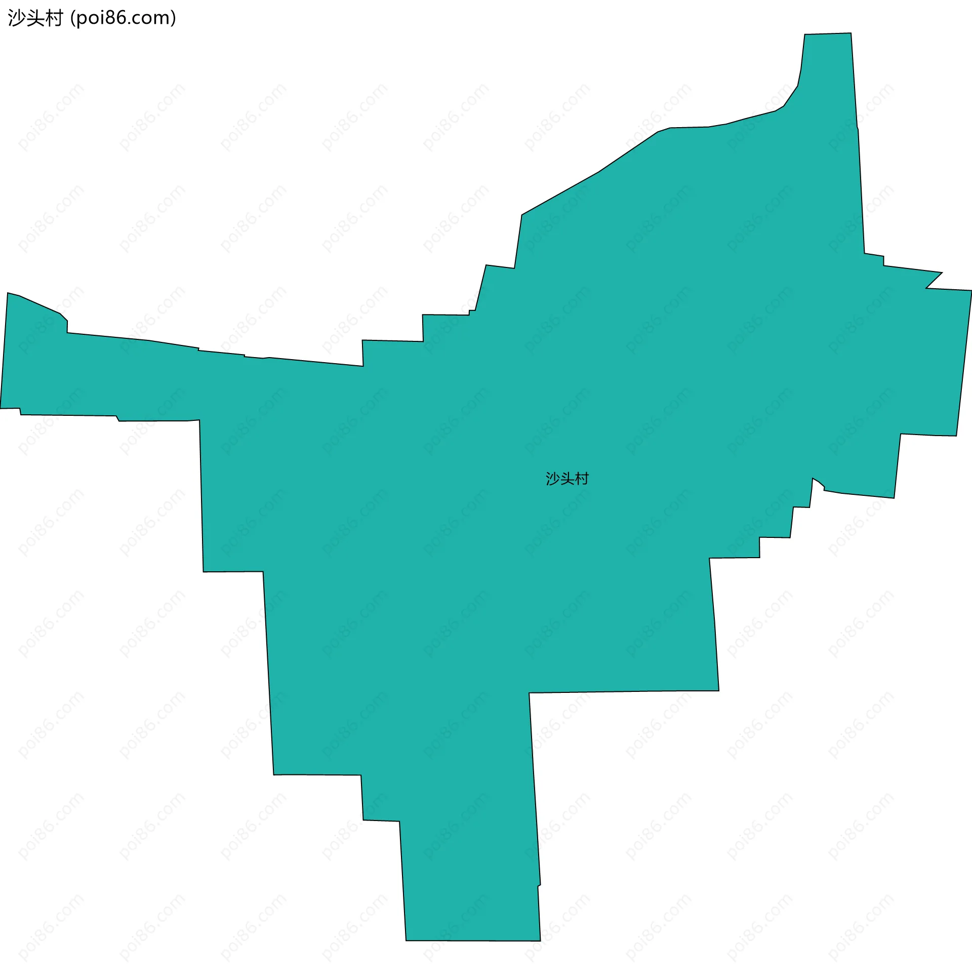 沙头村边界地图