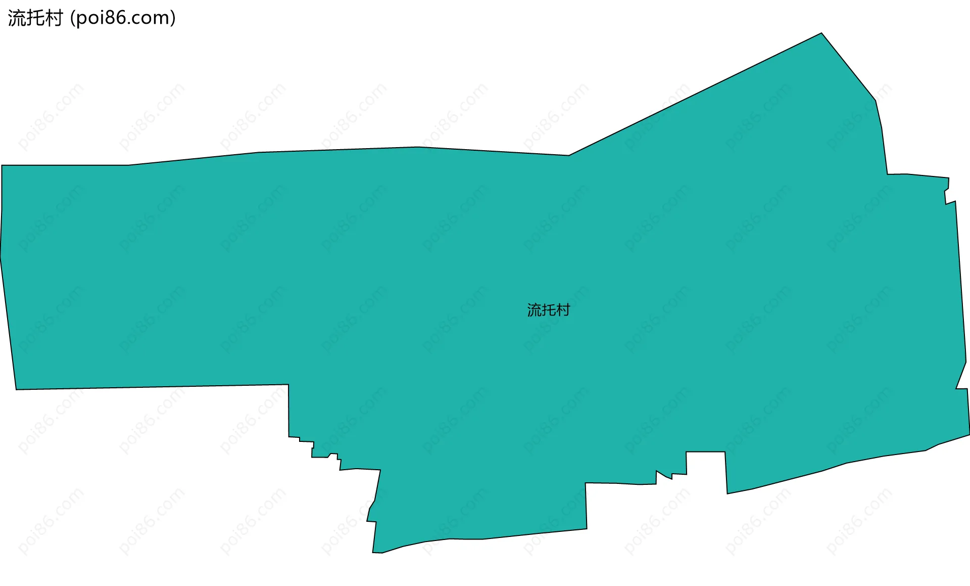 流托村边界地图