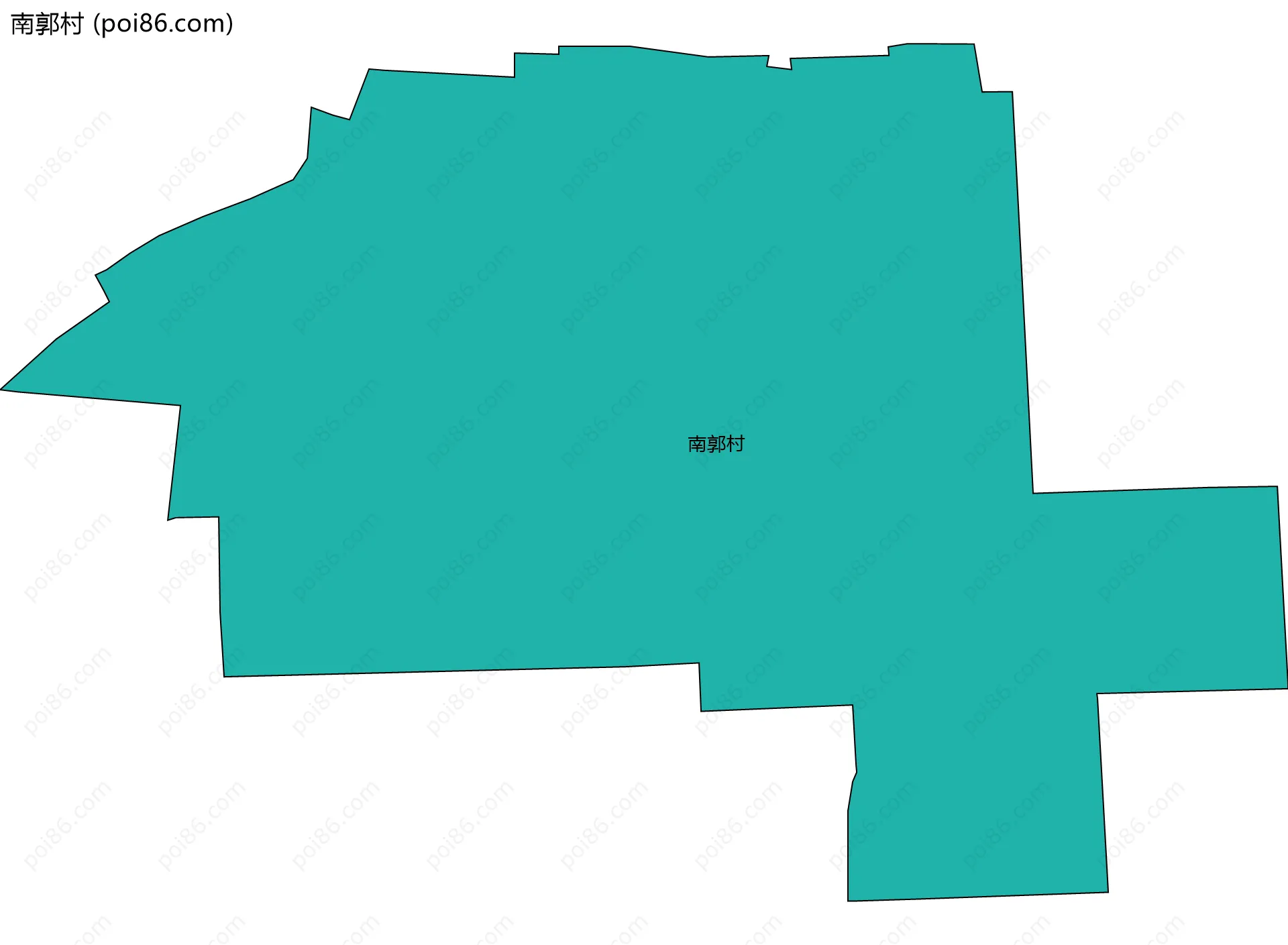 南郭村边界地图