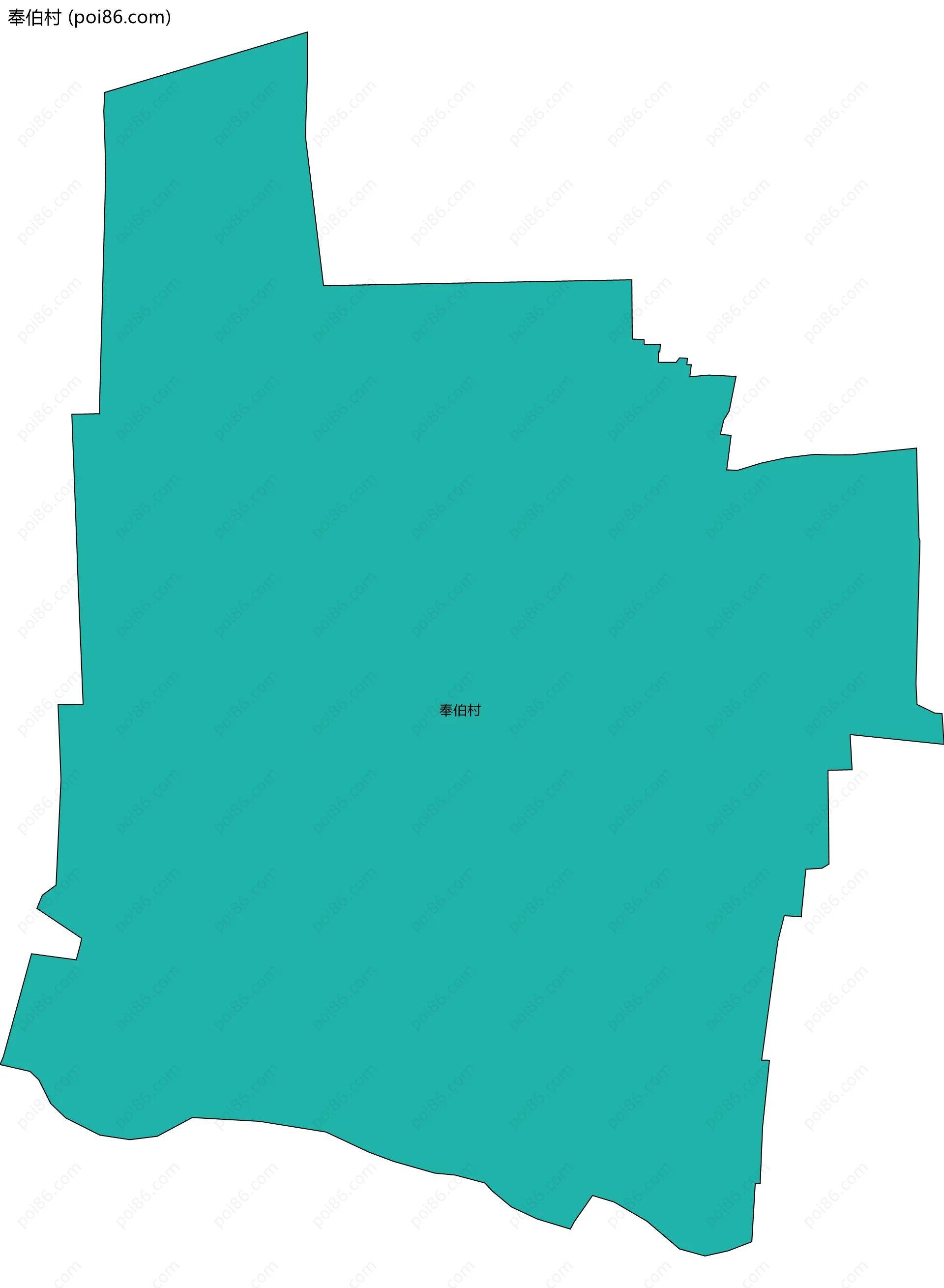 奉伯村边界地图