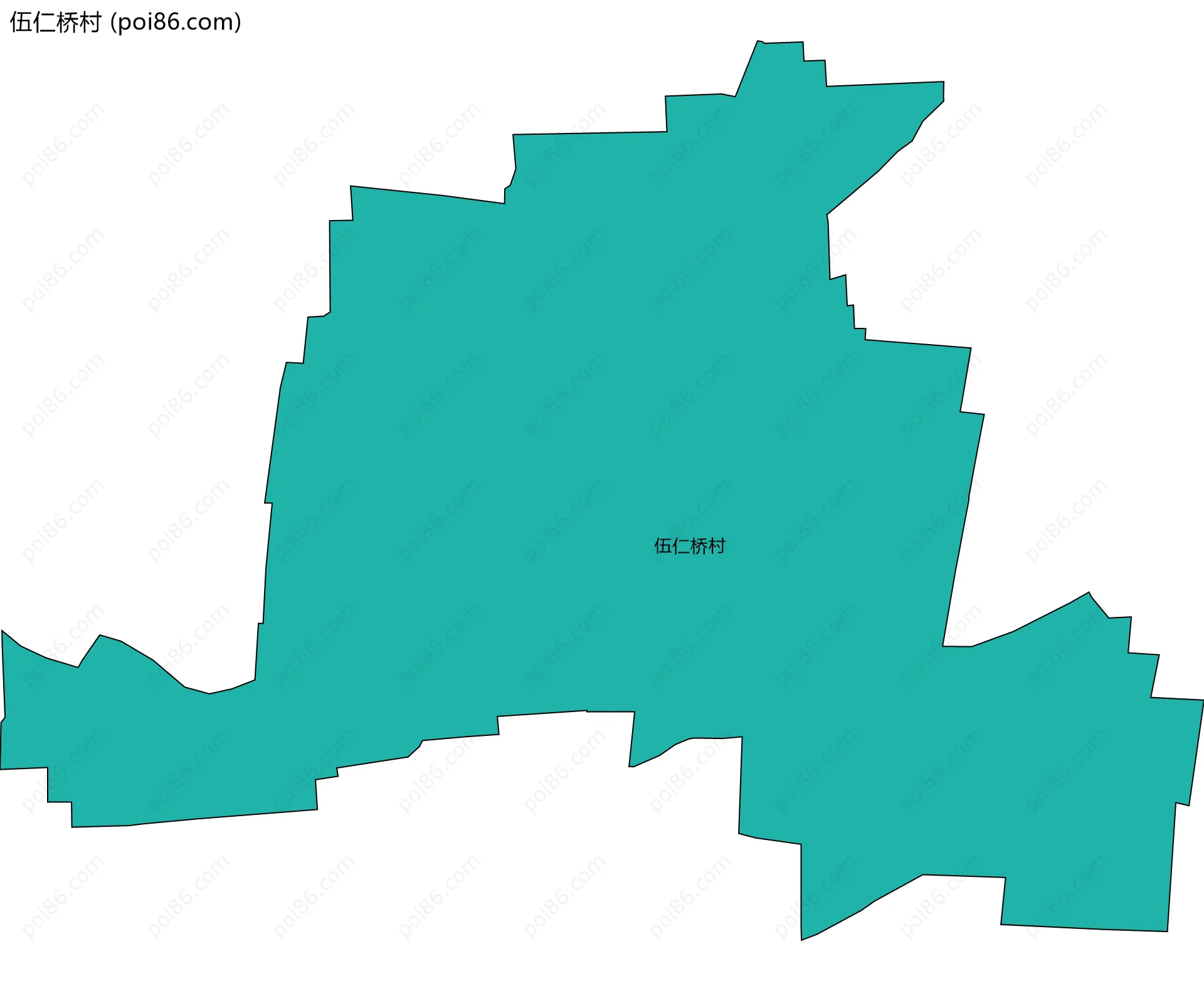 伍仁桥村边界地图