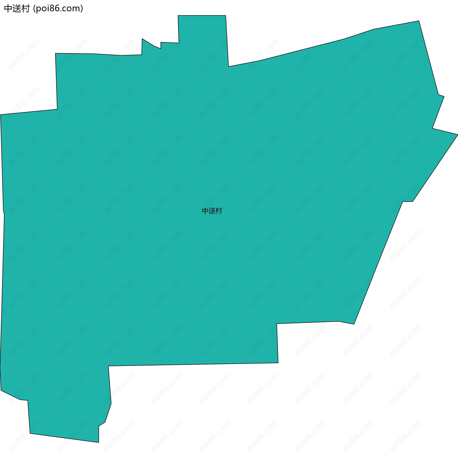 中送村边界地图