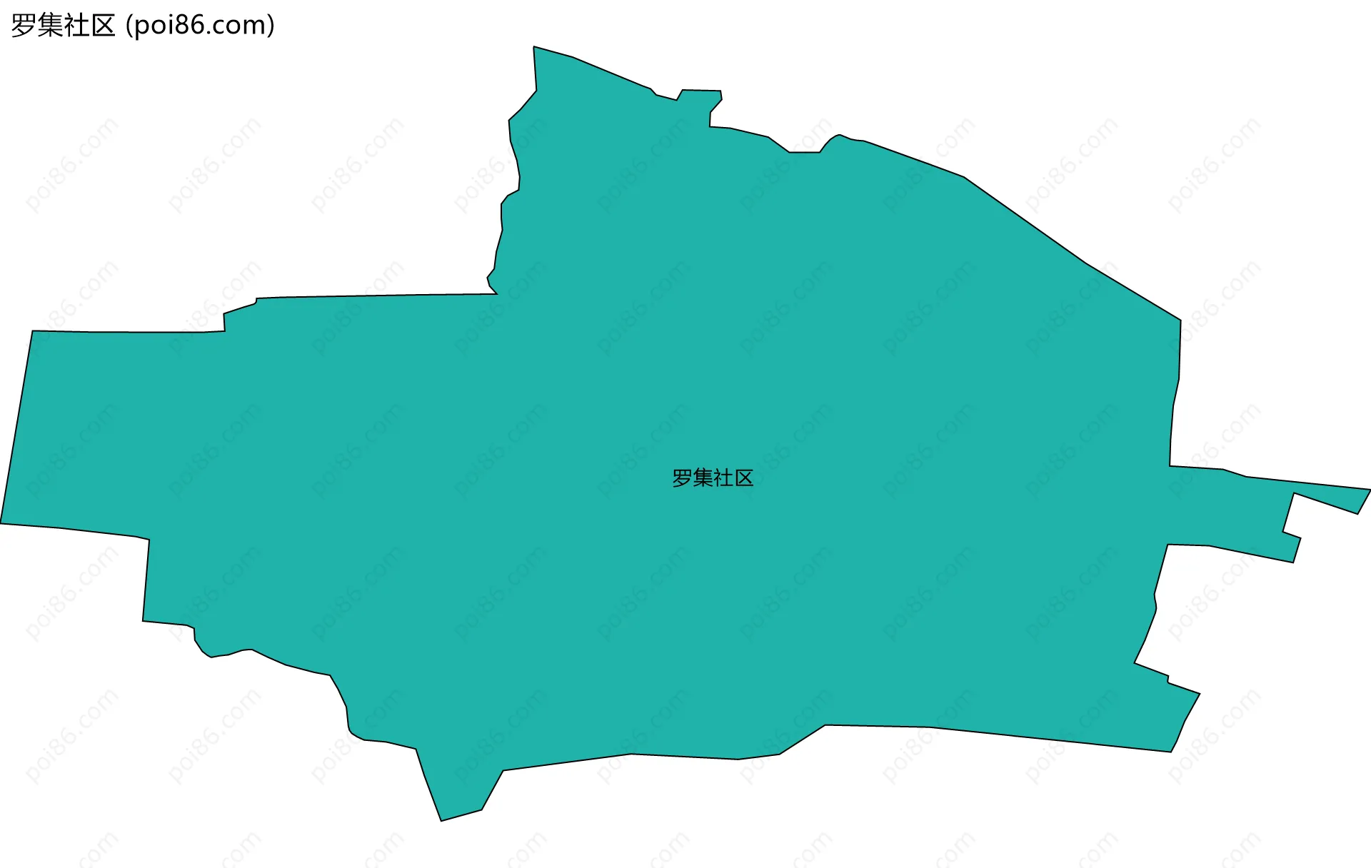 罗集社区边界地图