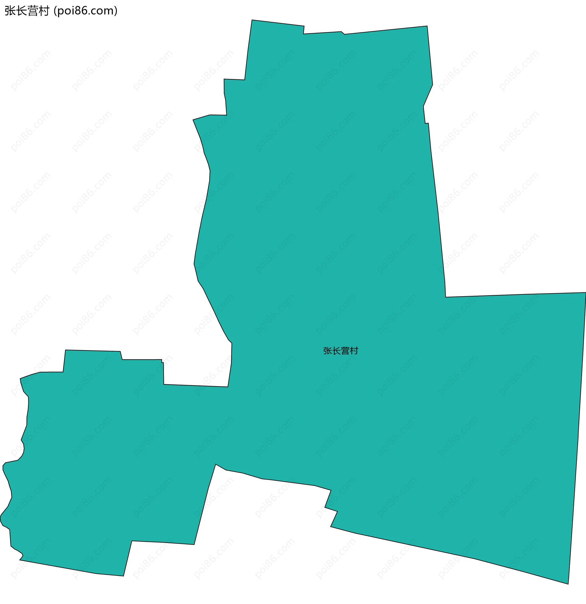 张长营村边界地图