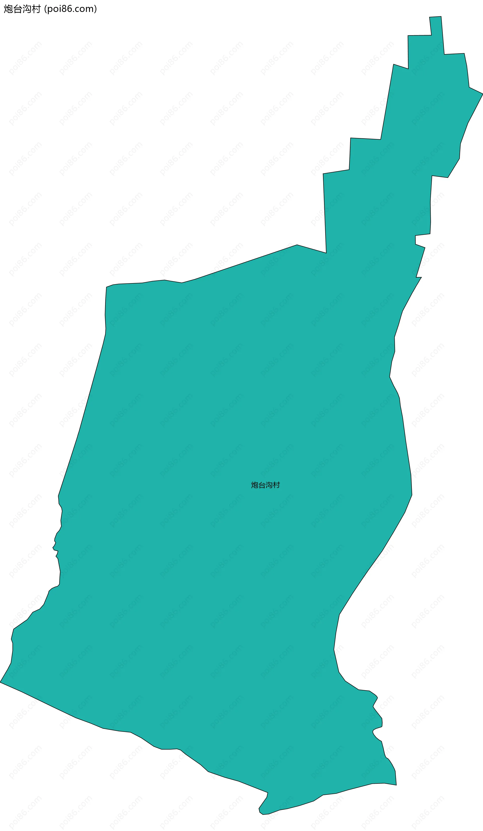 炮台沟村边界地图