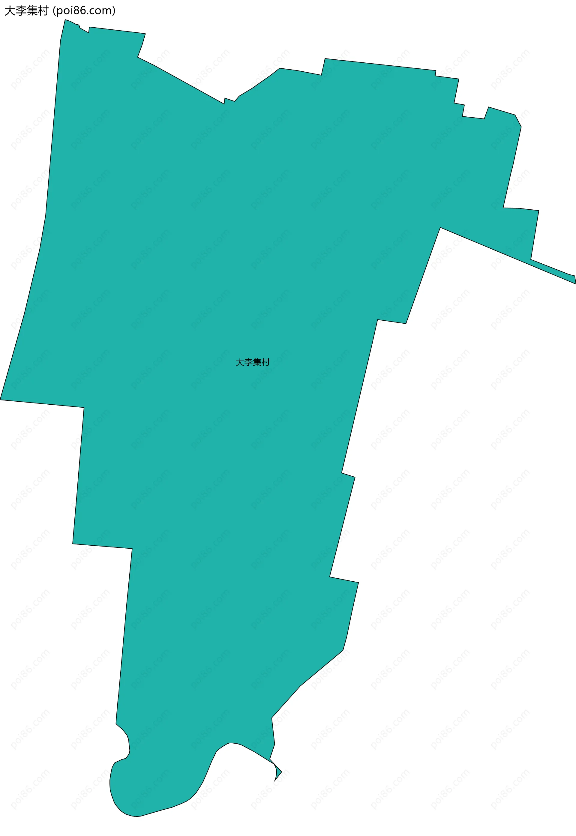 大李集村边界地图