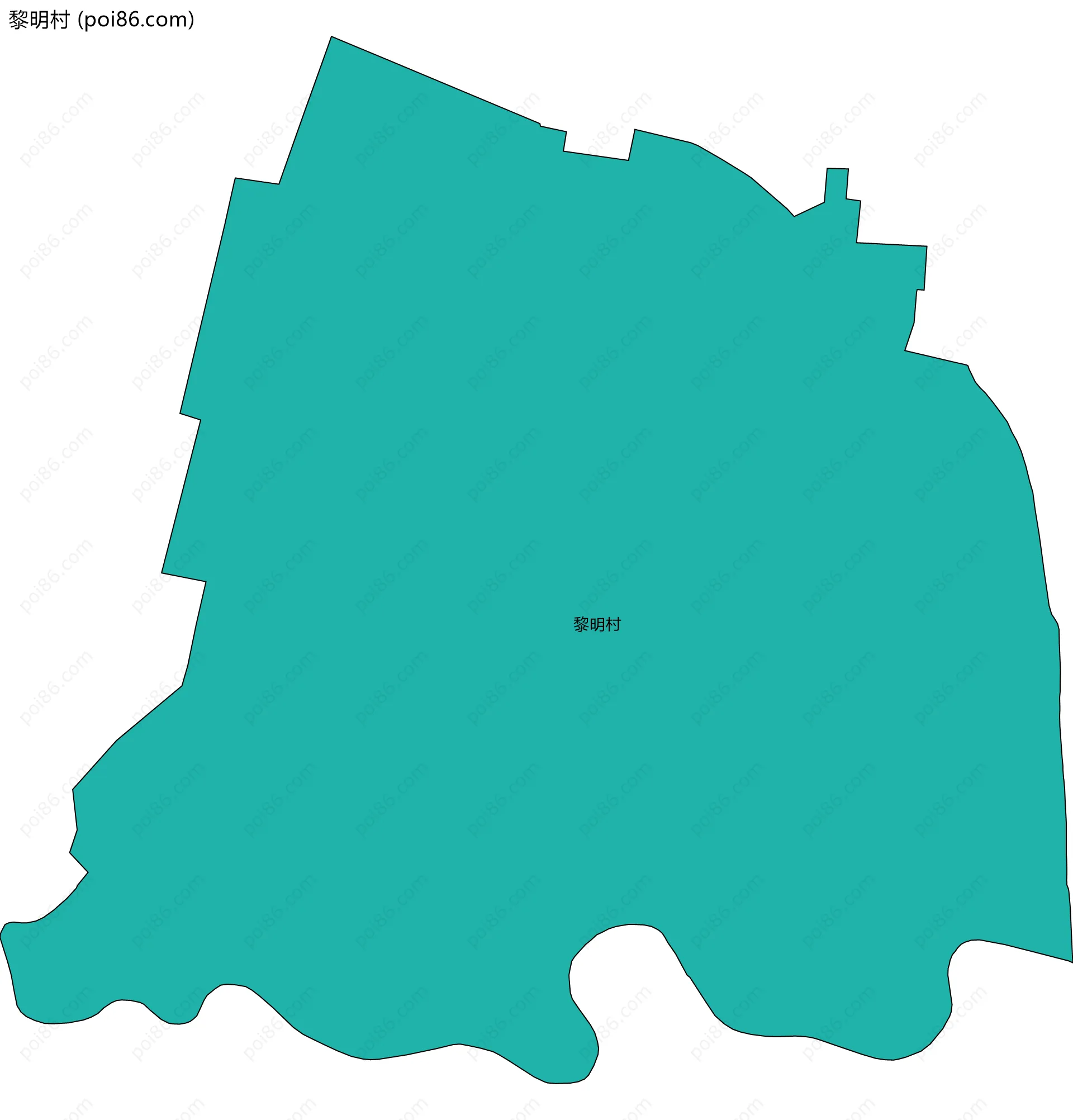 黎明村边界地图