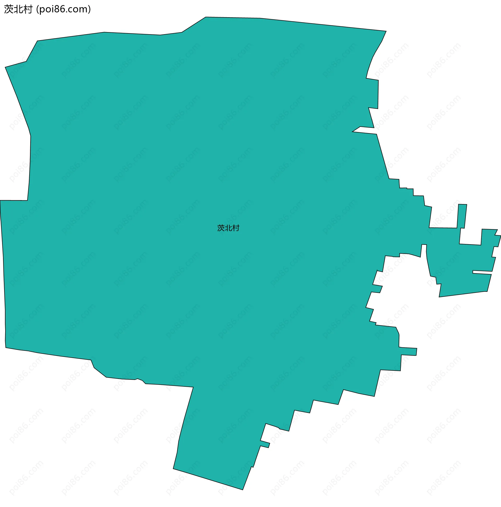 茨北村边界地图