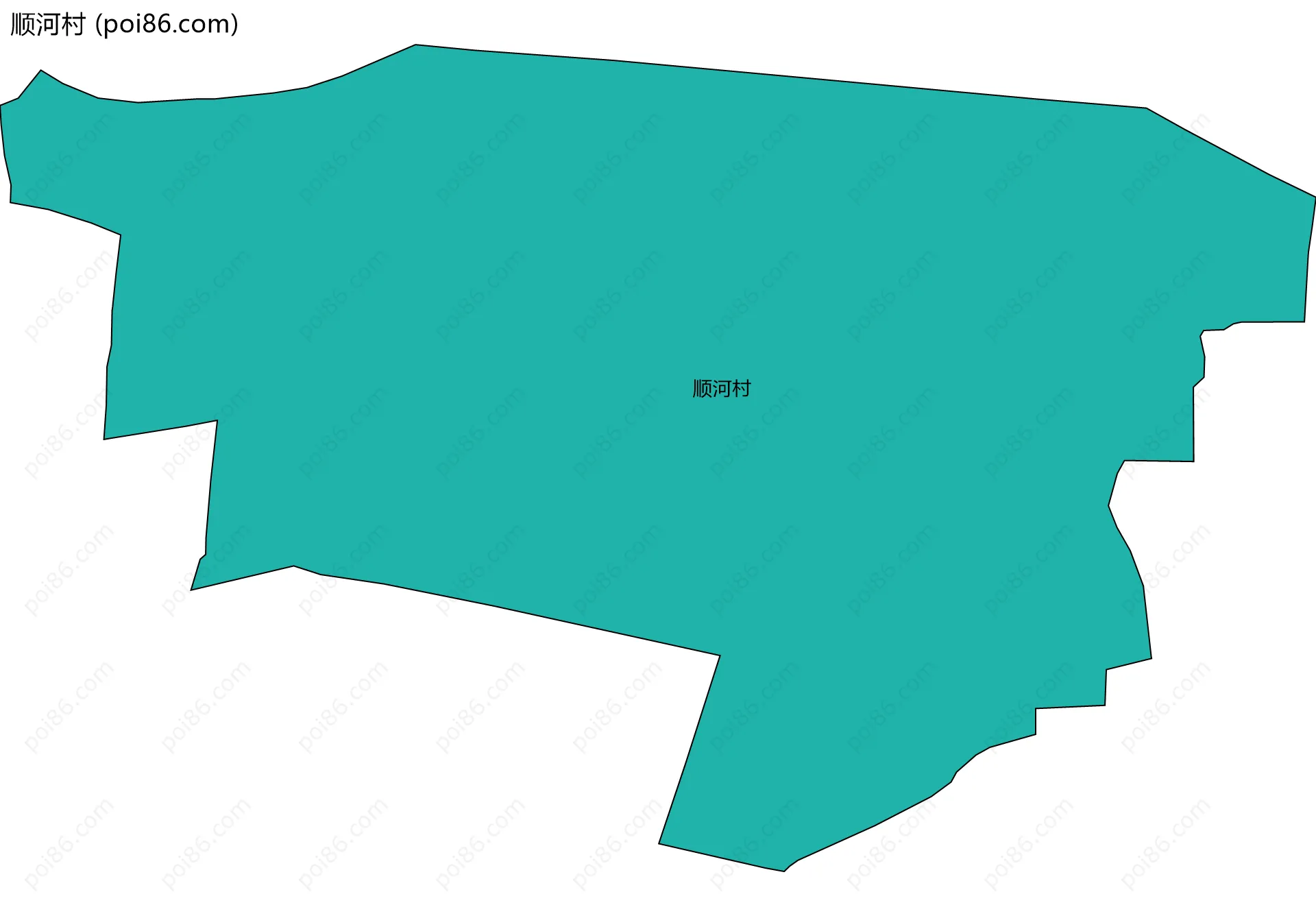 顺河村边界地图