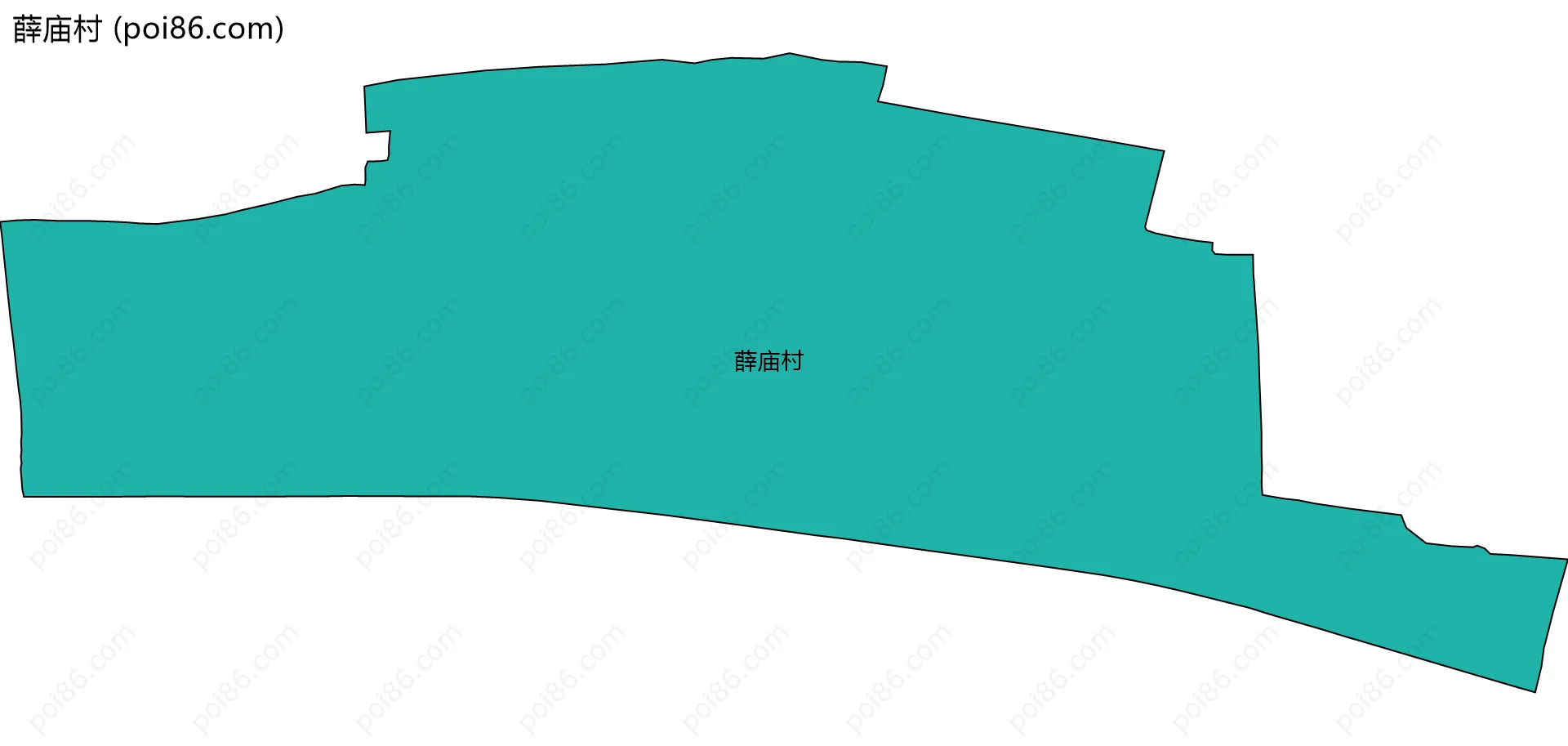 薛庙村边界地图