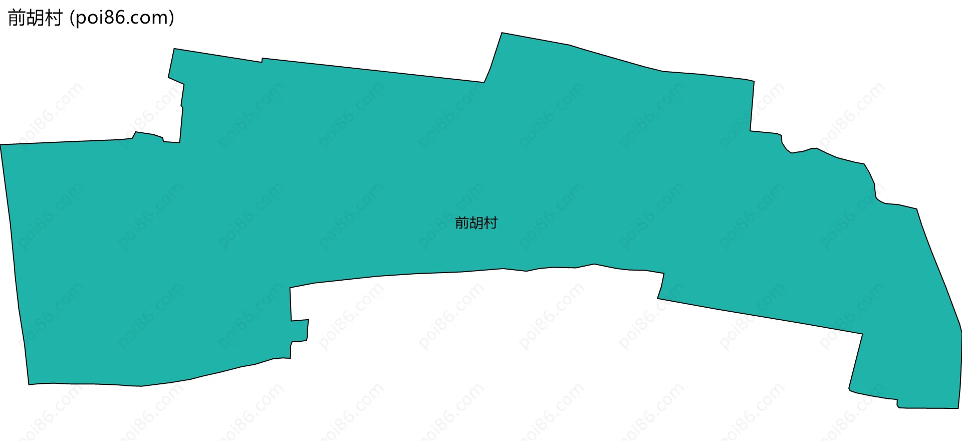 前胡村边界地图