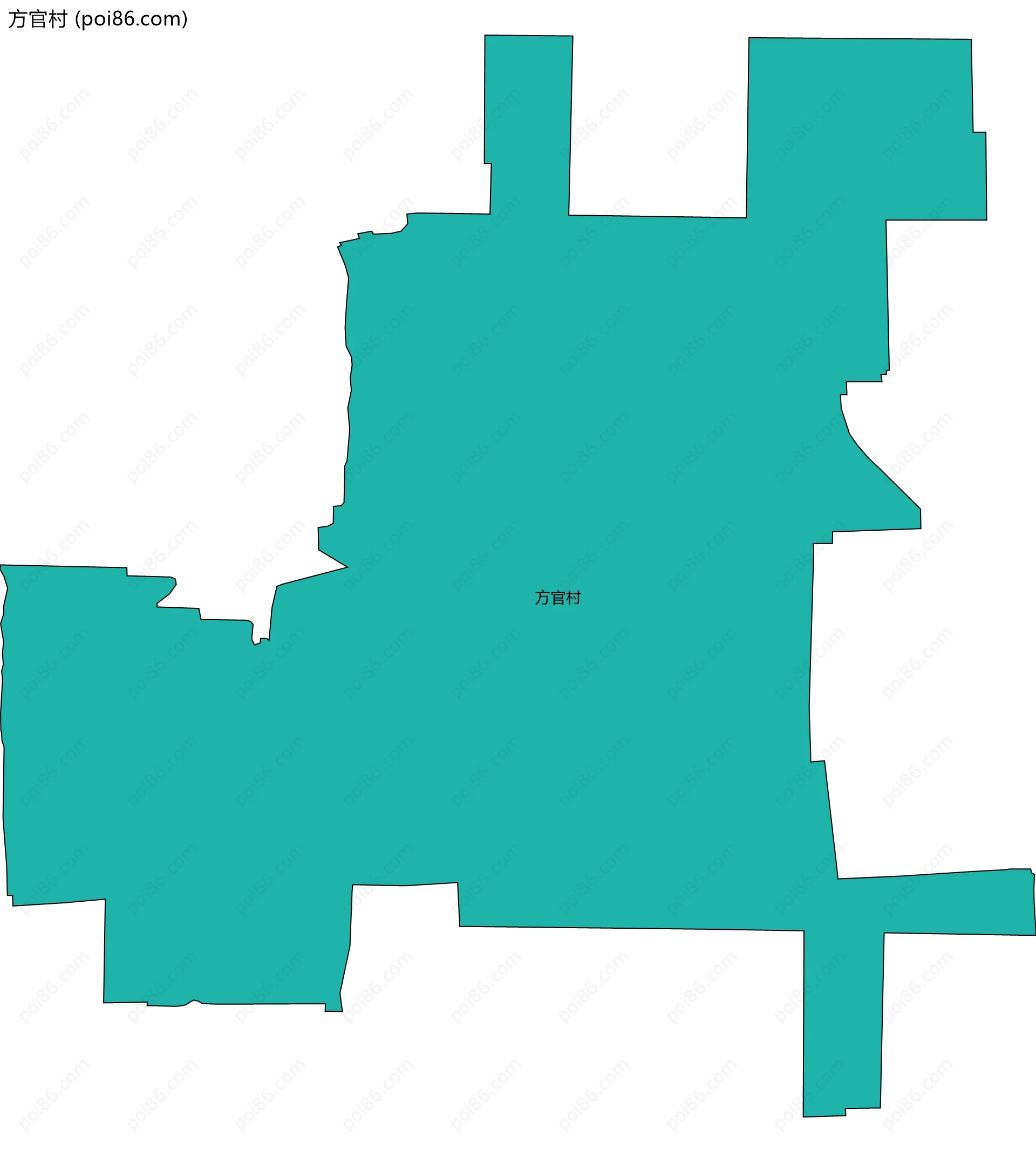 方官村边界地图