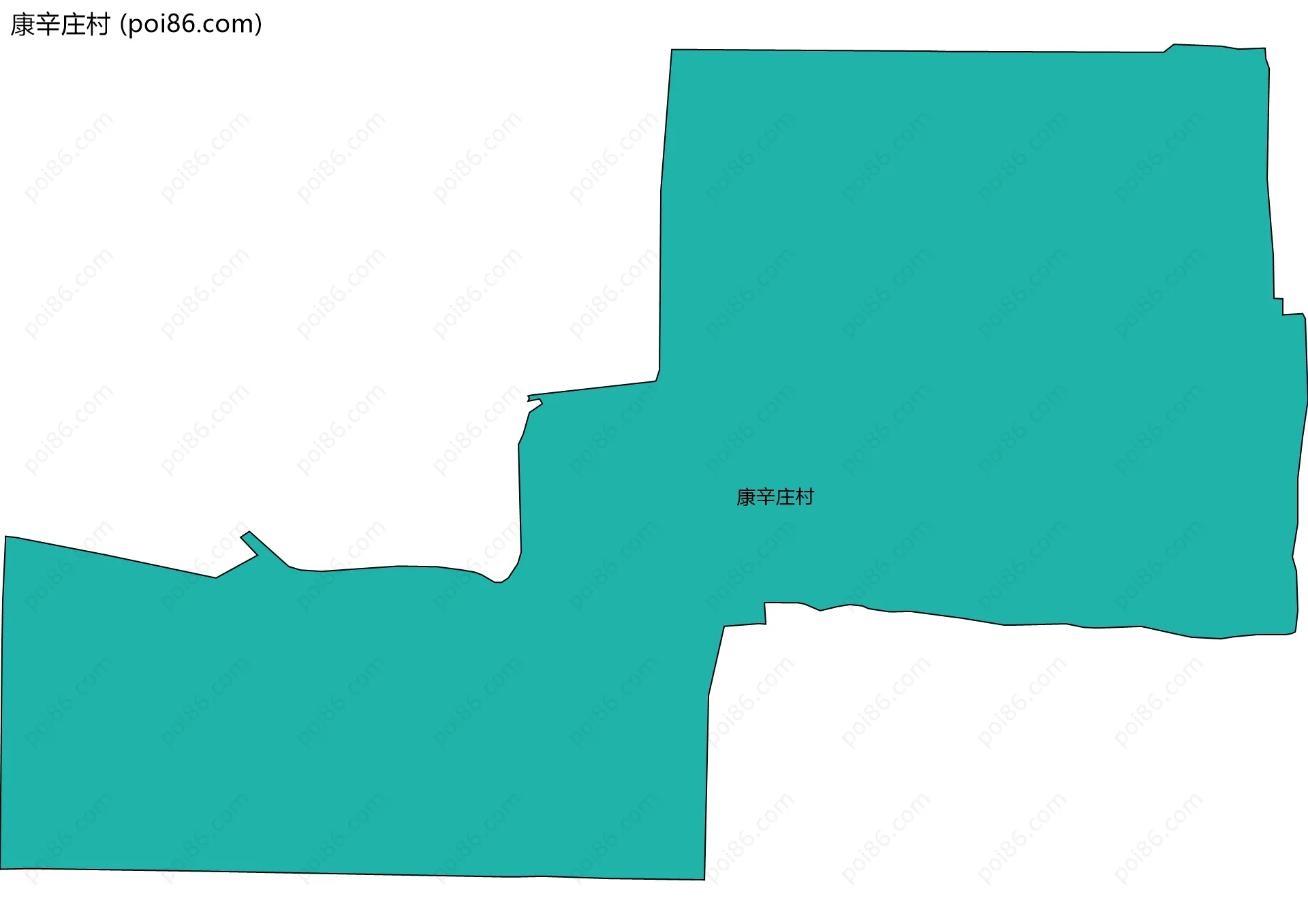 康辛庄村边界地图