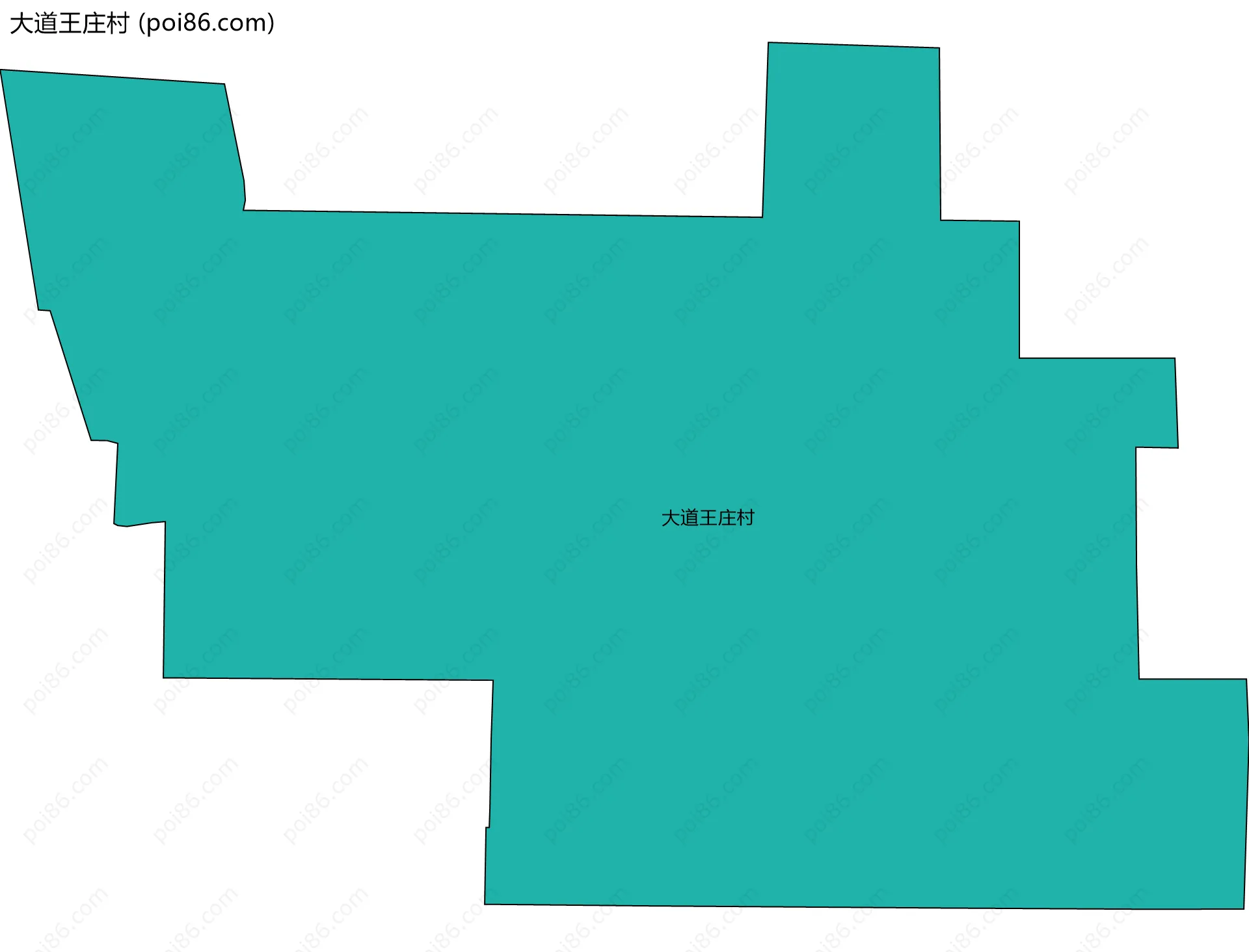 大道王庄村边界地图