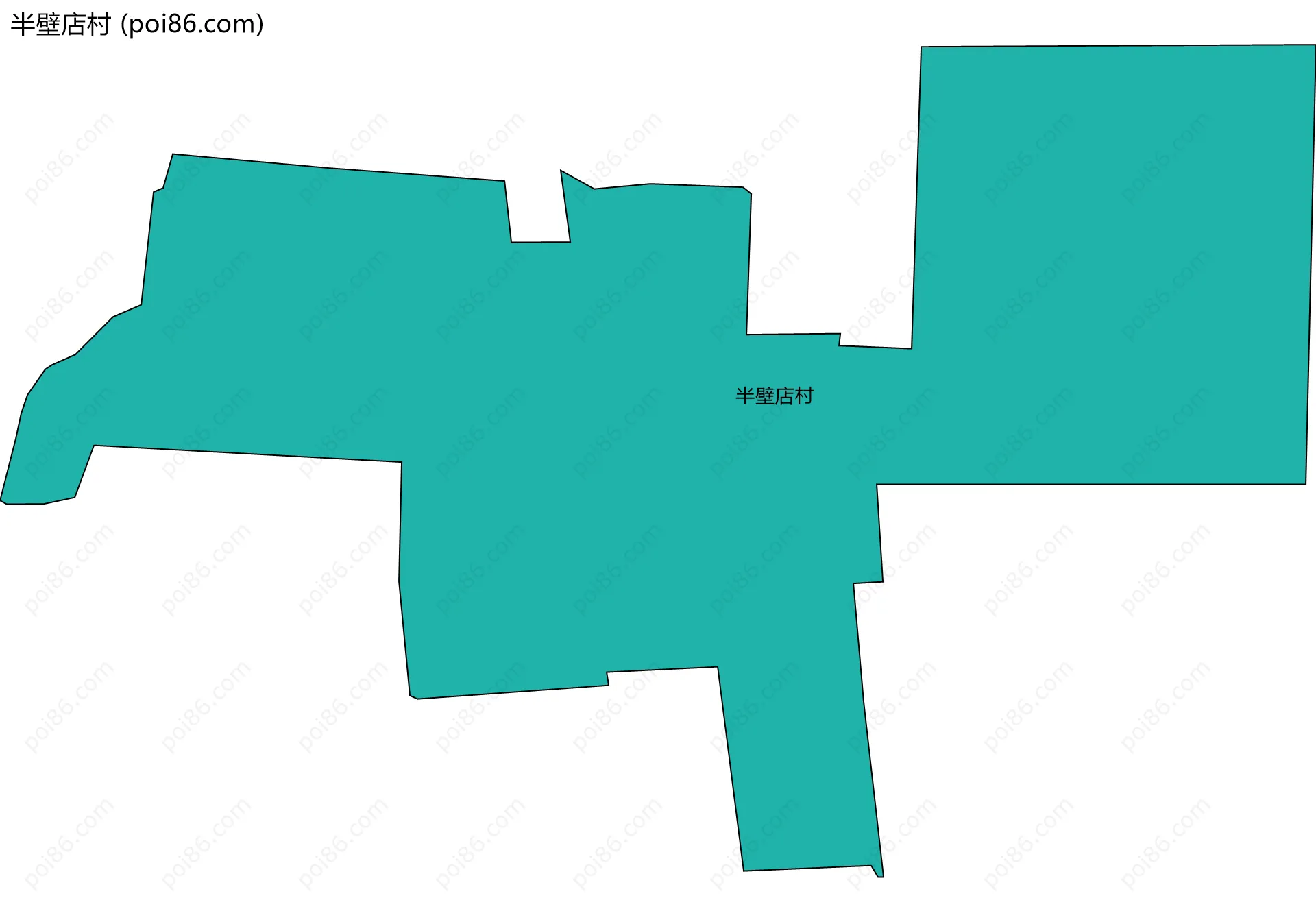 半壁店村边界地图