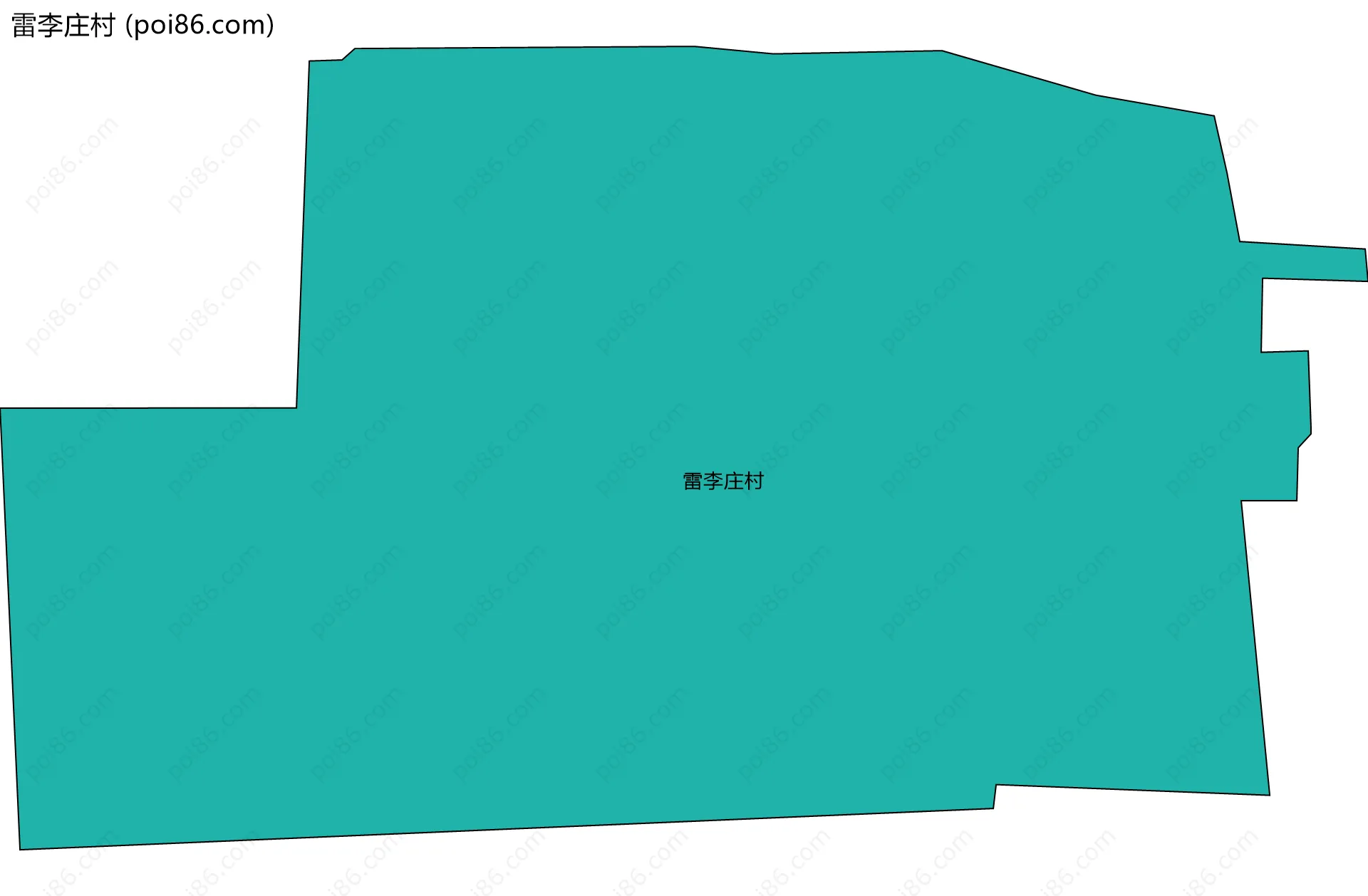 雷李庄村边界地图