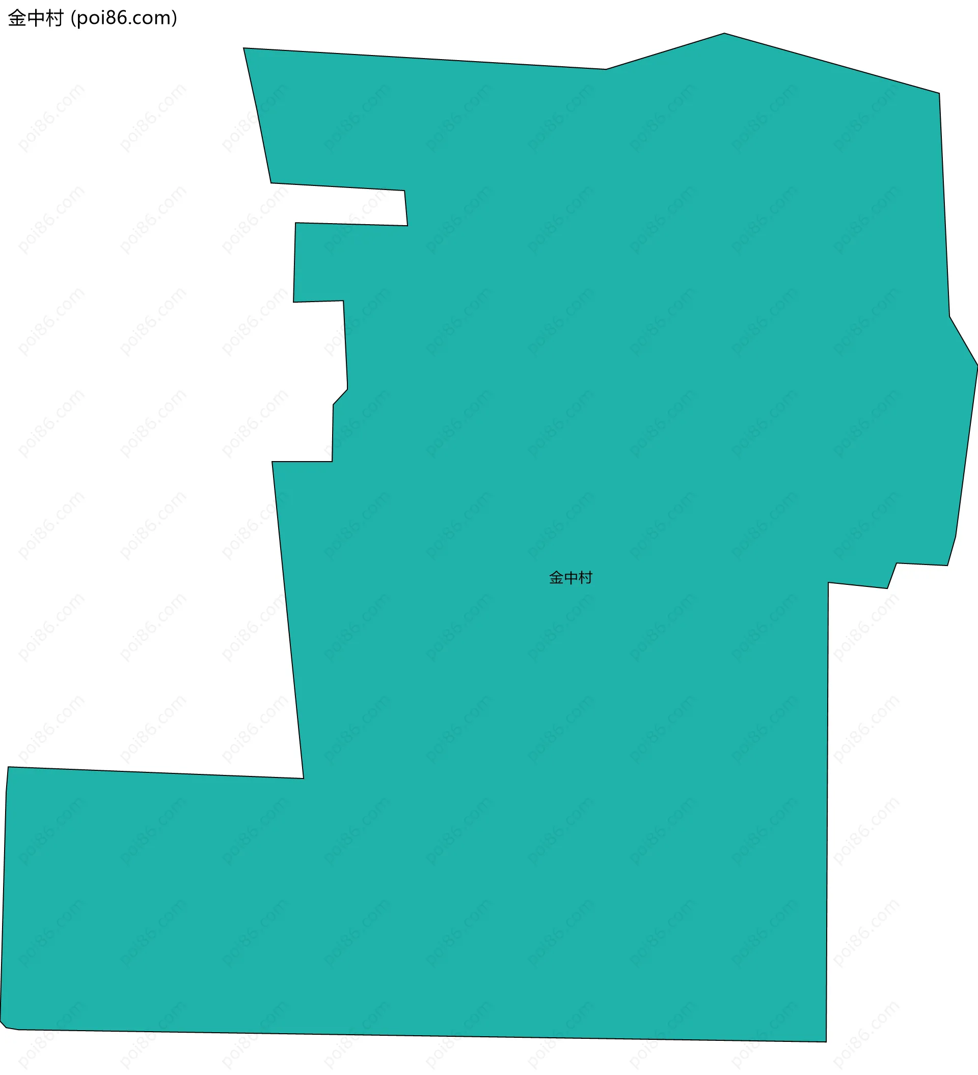 金中村边界地图