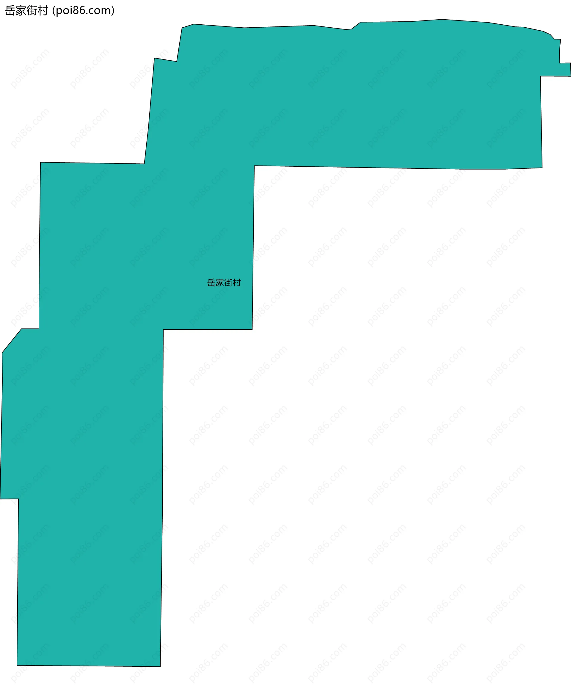 岳家街村边界地图
