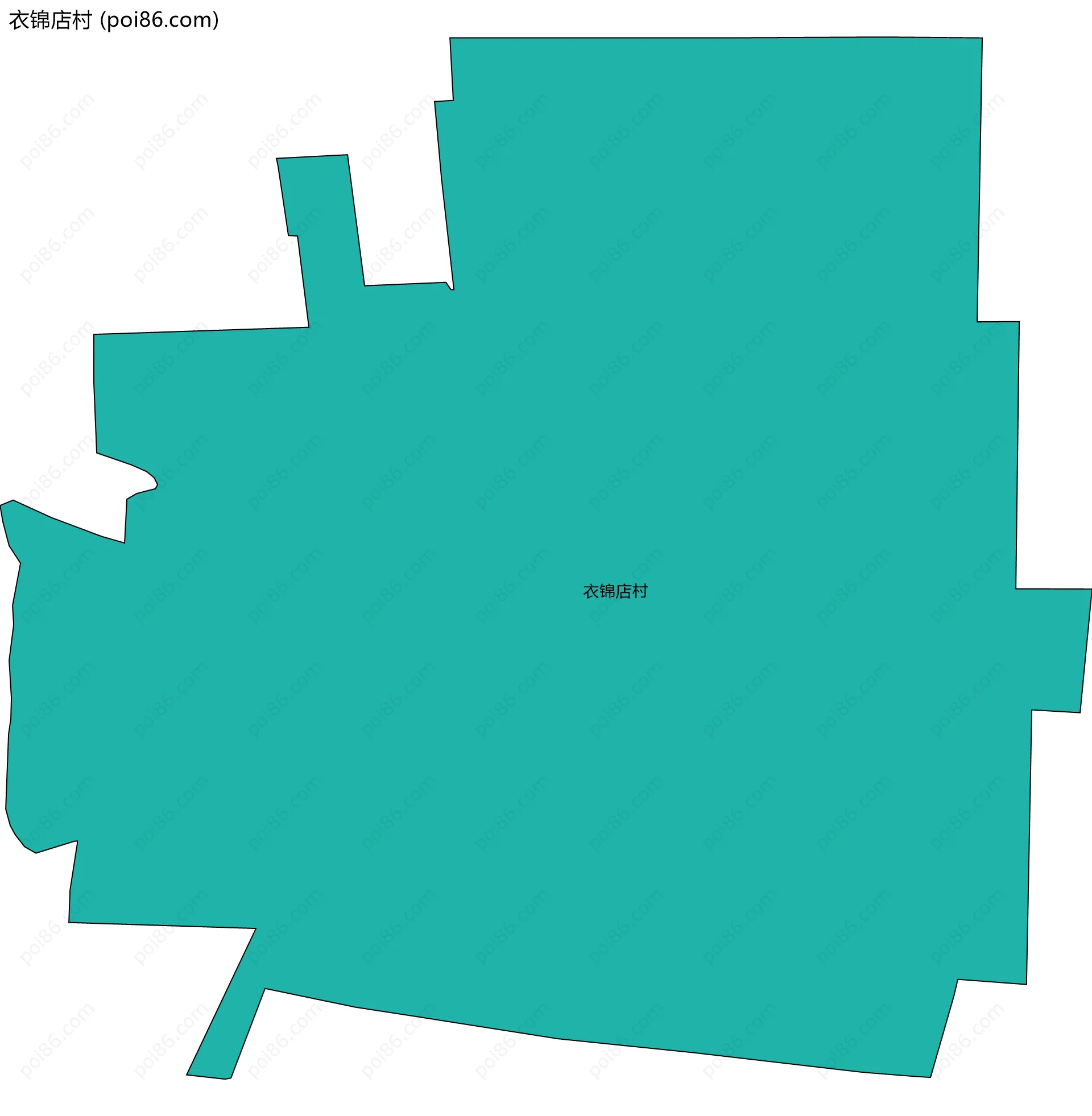 衣锦店村边界地图