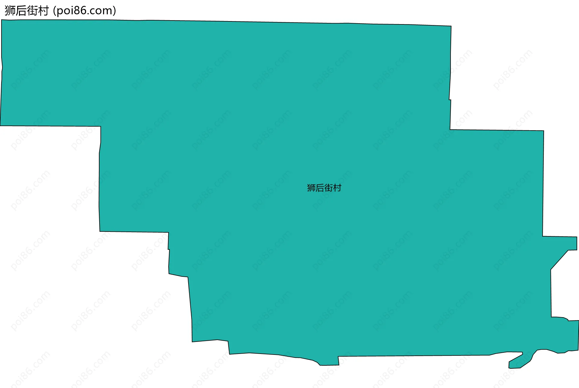 狮后街村边界地图