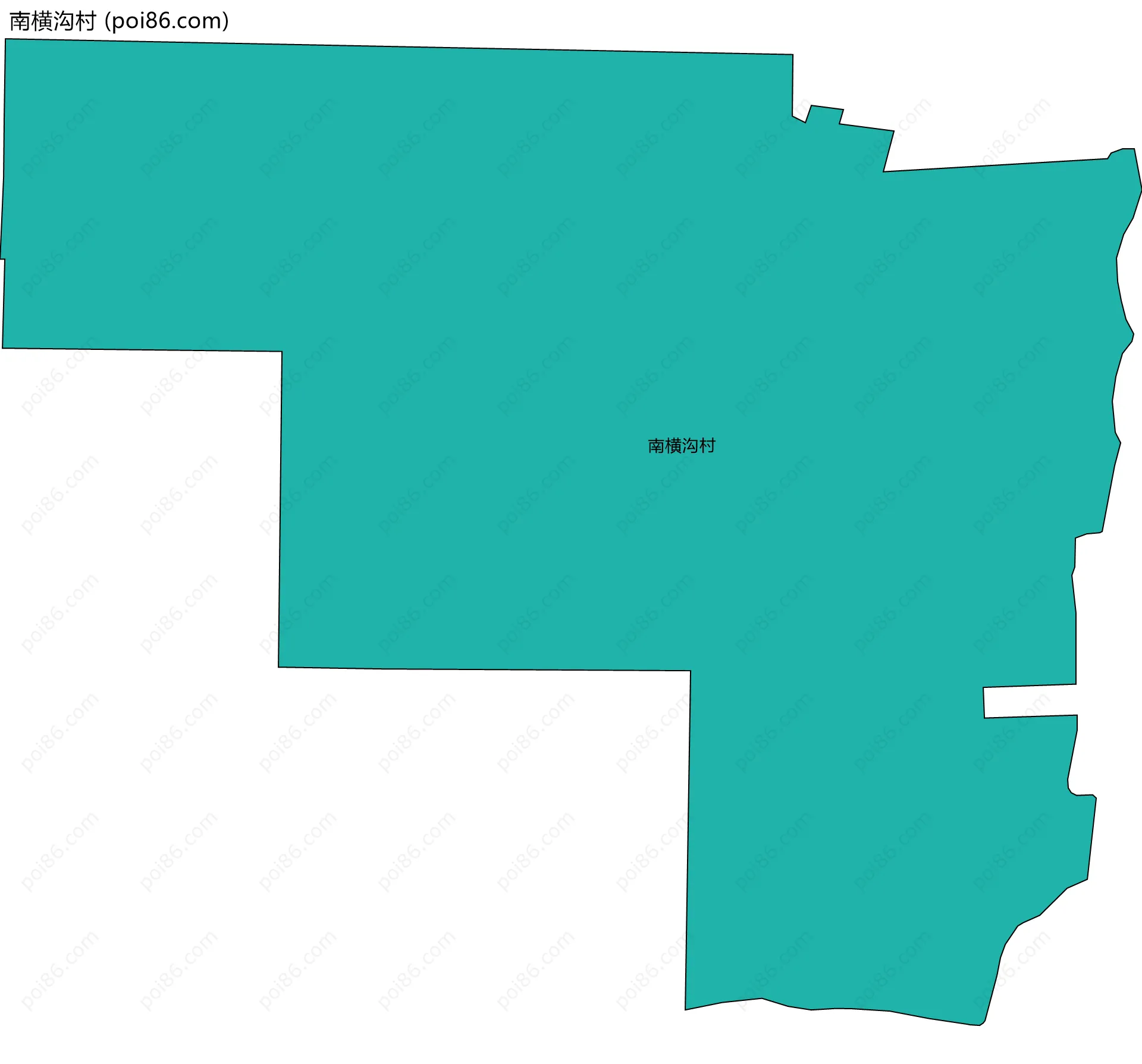 南横沟村边界地图